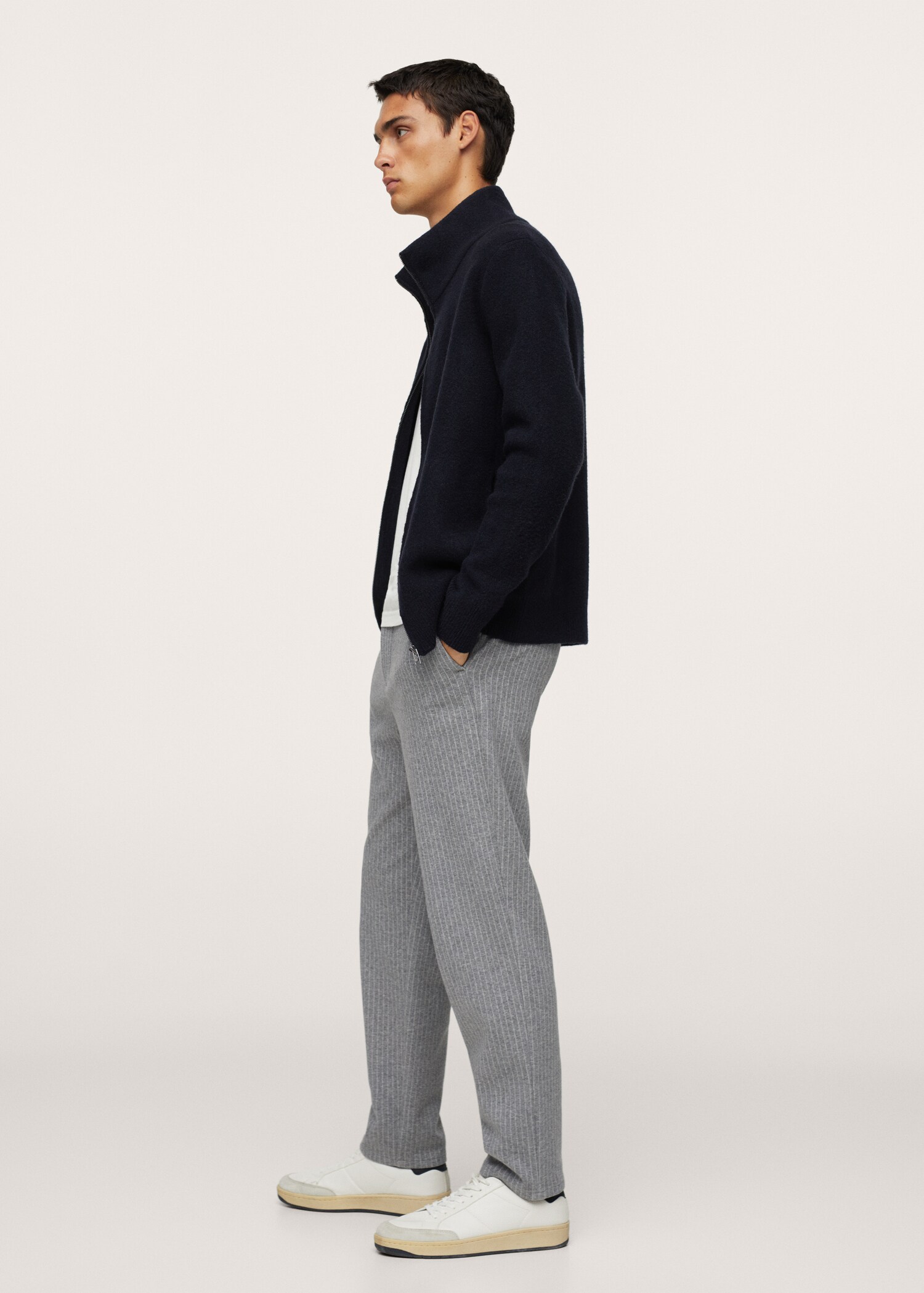 Kalhoty tapered fit s proužky - Detail zboží 2