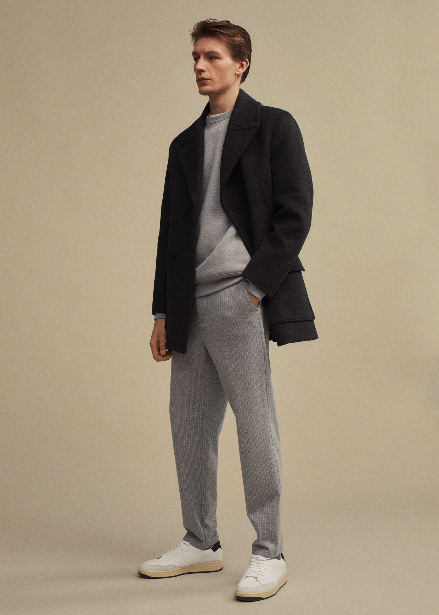 Kalhoty tapered fit s proužky - Detail zboží 5