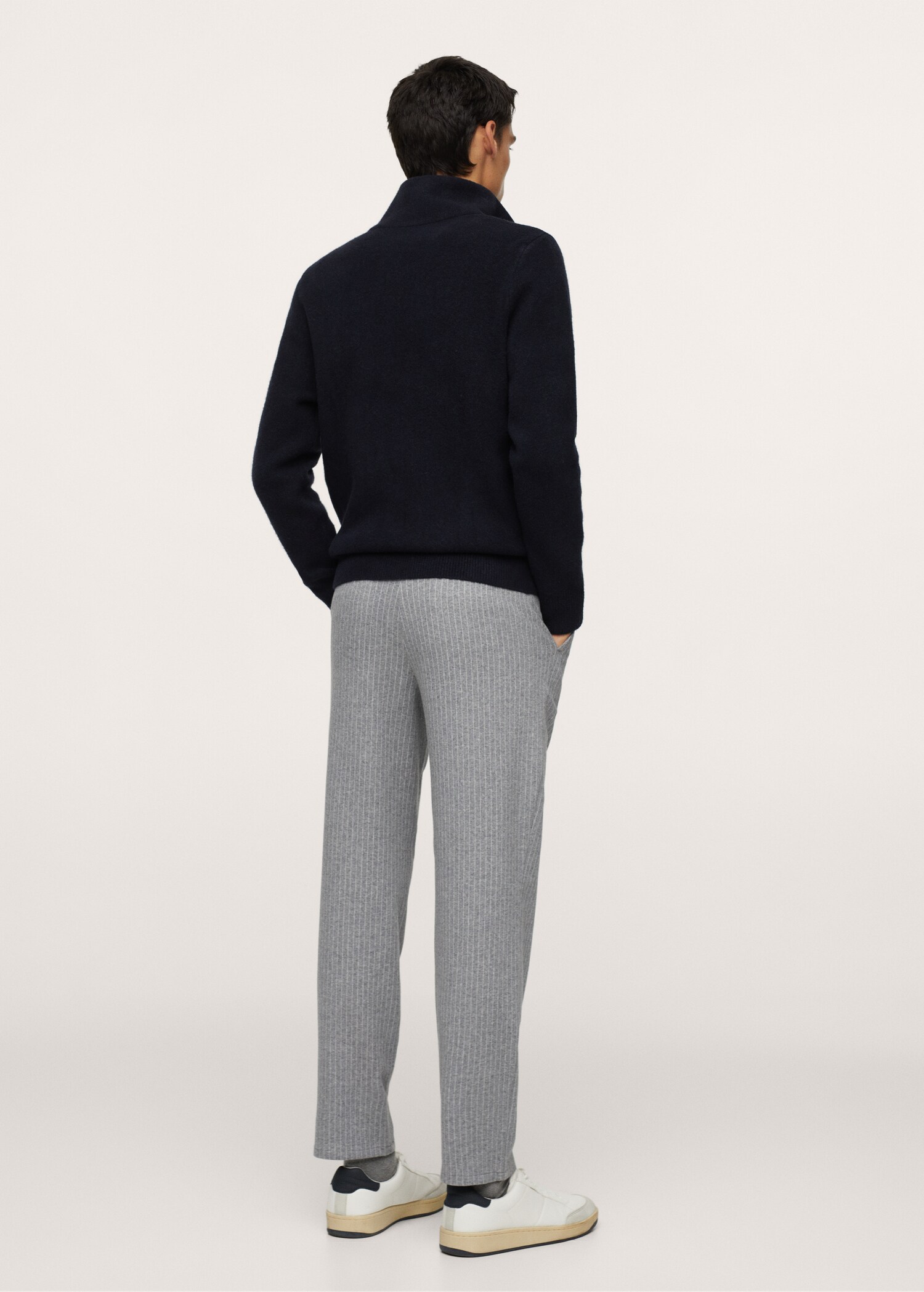 Kalhoty tapered fit s proužky - Zadní strana zboží