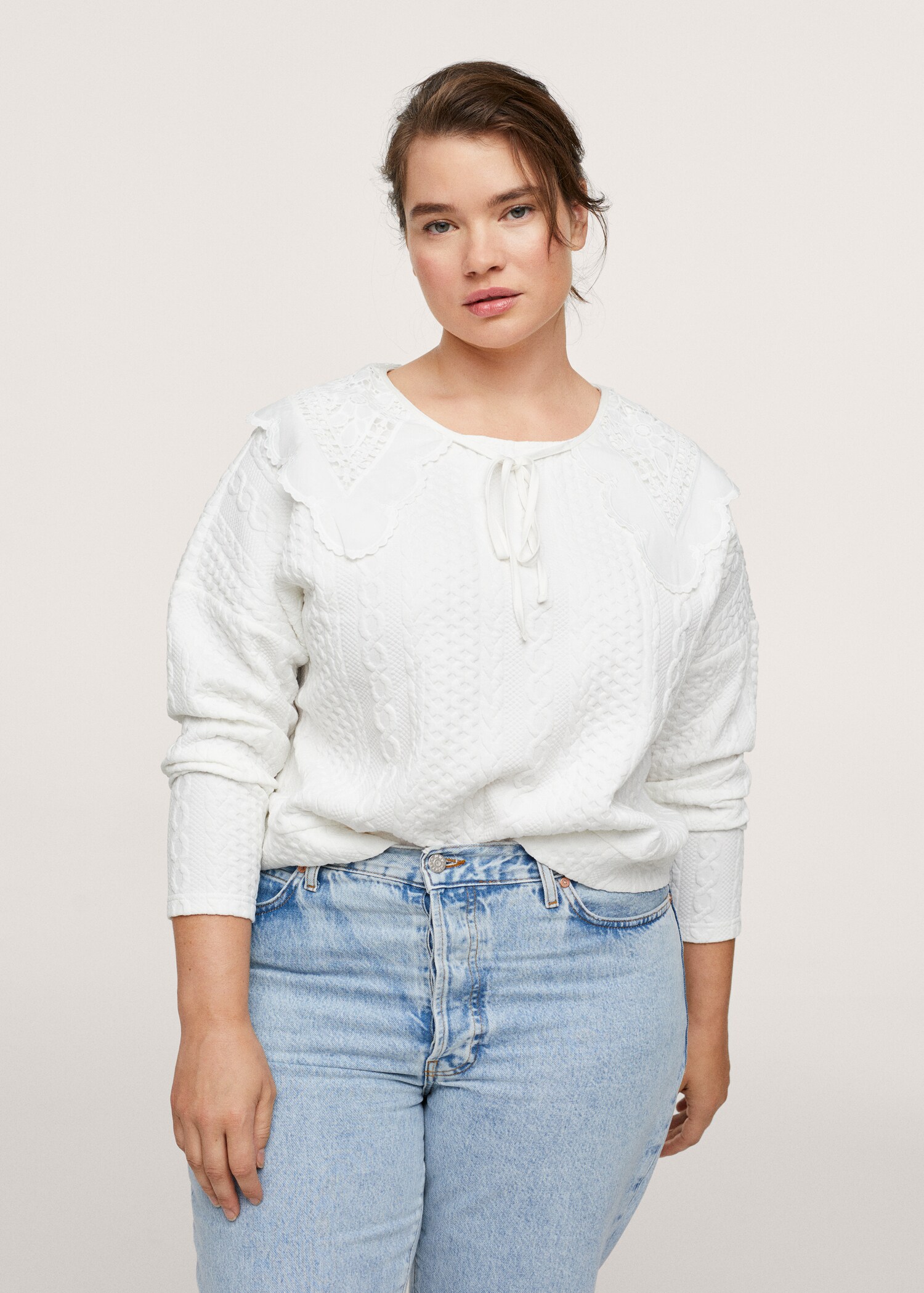 Babydoll neck sweatshirt - Medium plane