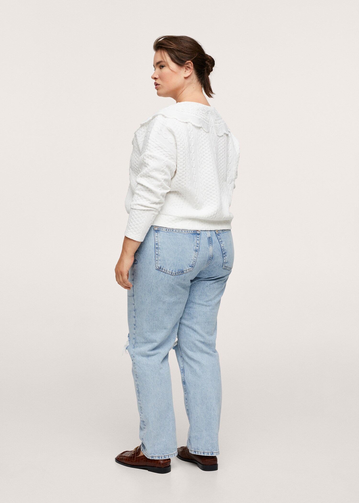Babydoll neck sweatshirt - Reverse of the article