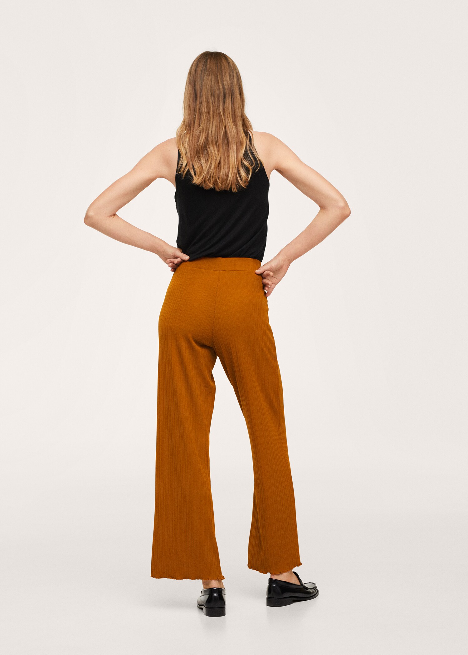Pantalón acampanado canalé - Reverso del artículo