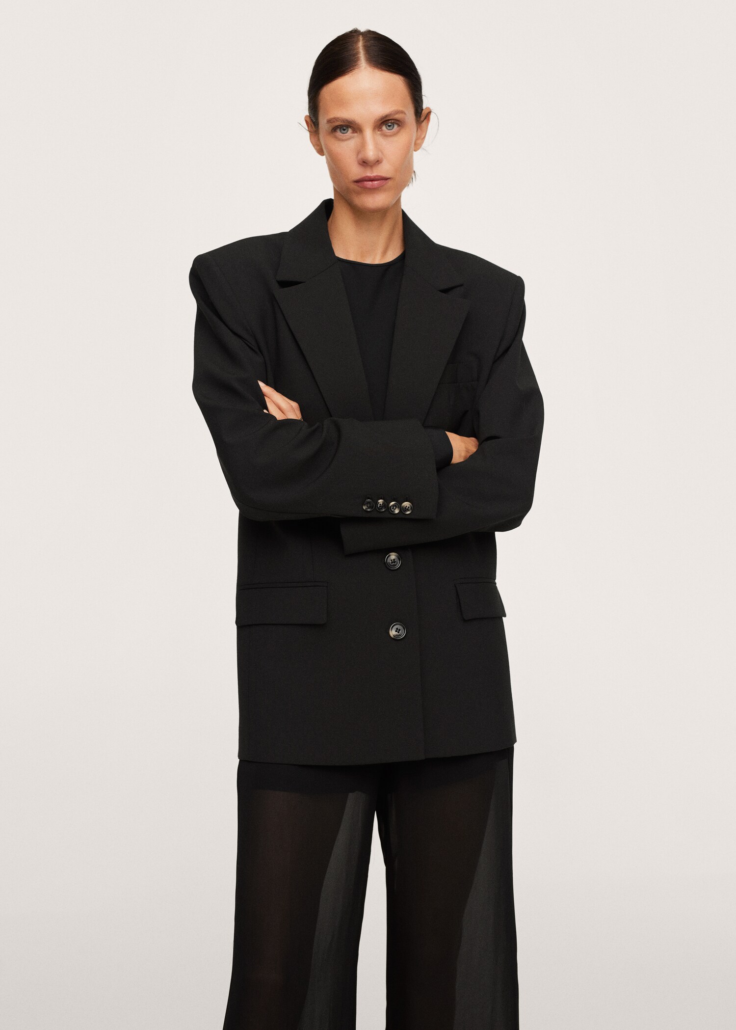 Oversized woollen suit jacket - Medium plane
