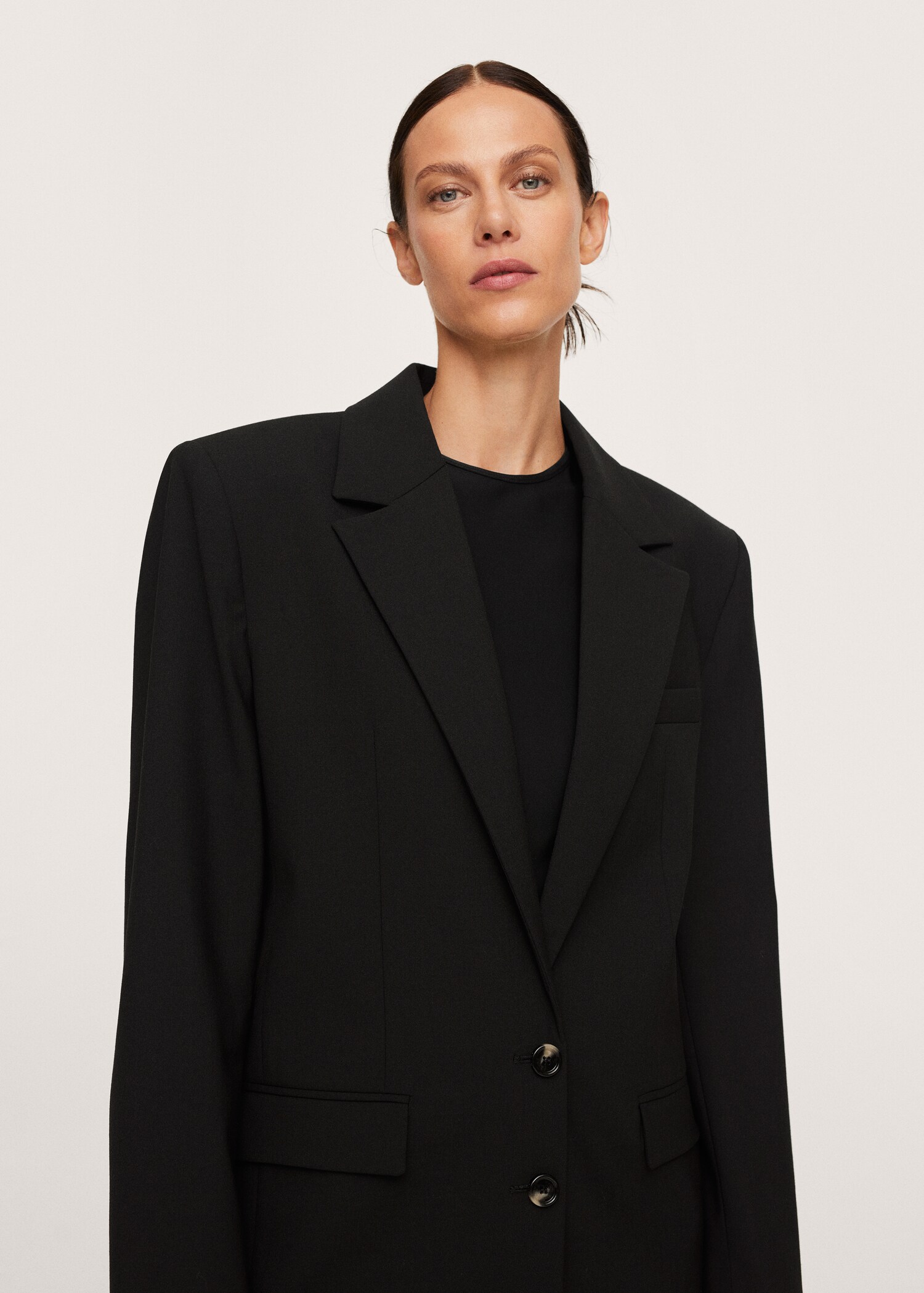 Oversized woollen suit jacket - Details of the article 2