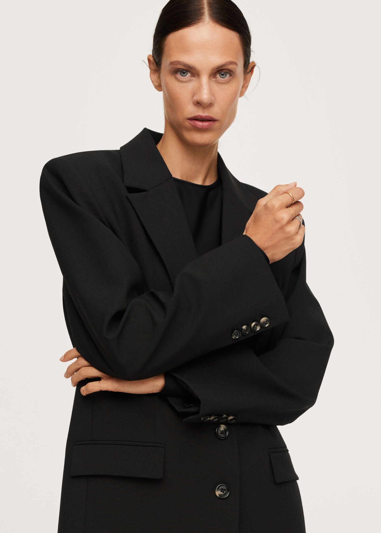 Oversized woollen suit jacket - Details of the article 3