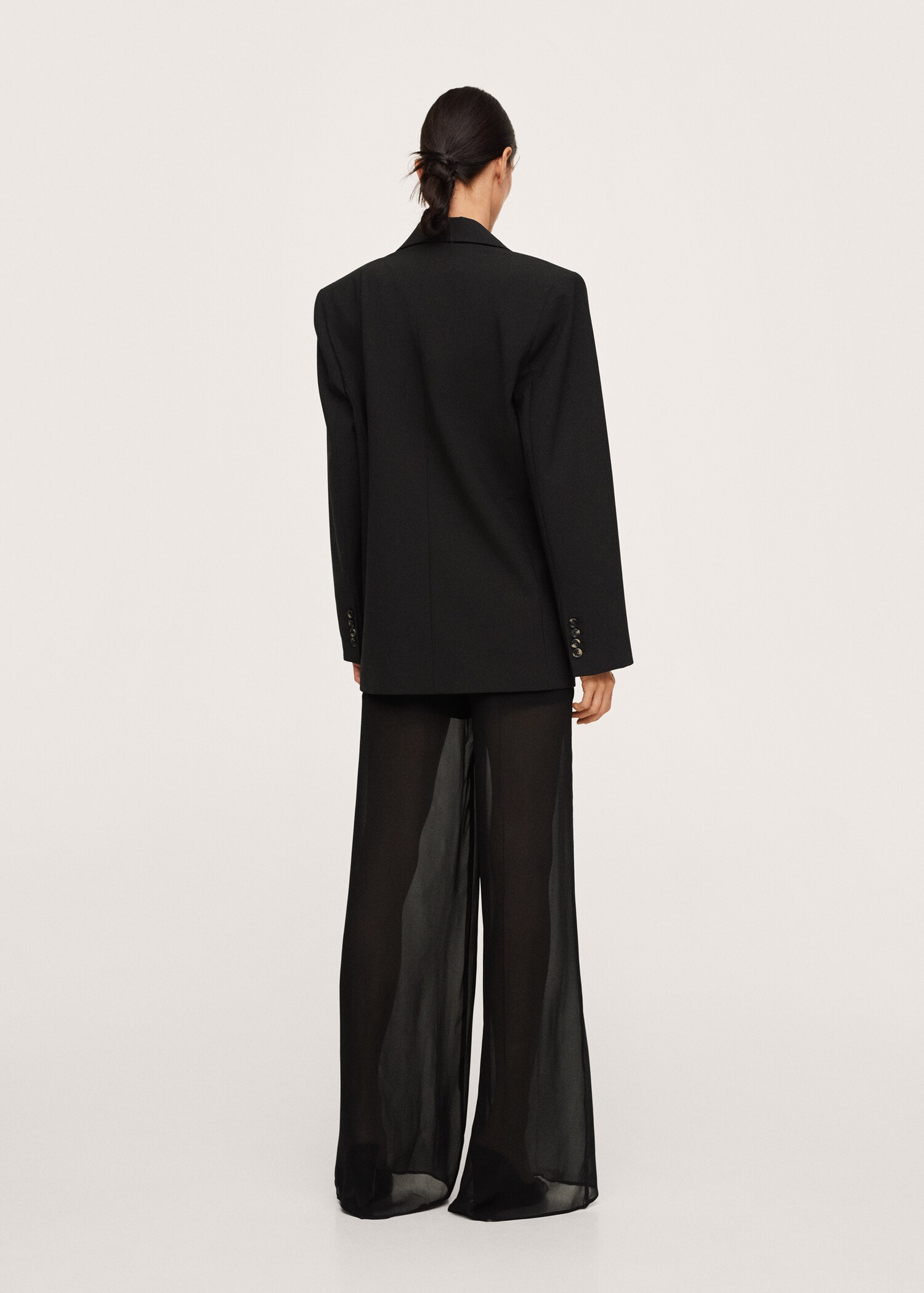 Oversized woollen suit jacket - Reverse of the article