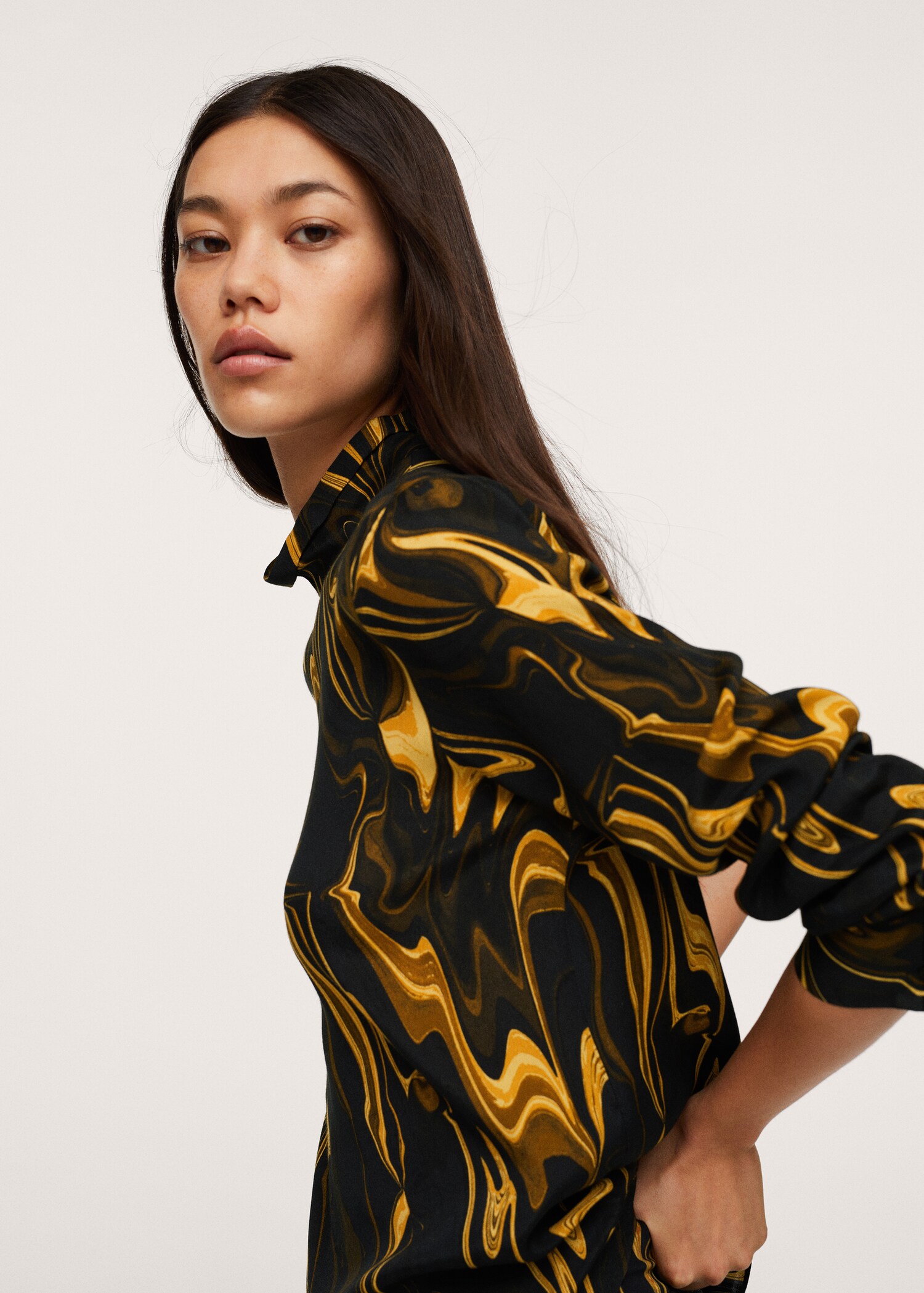Marble-print blouse - Details of the article 1