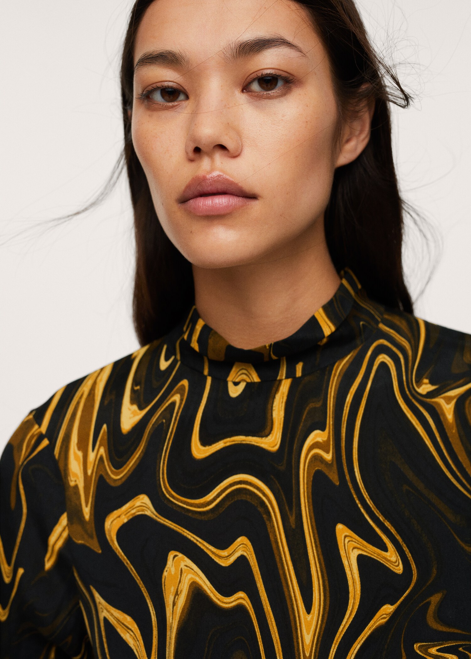 Marble-print blouse - Details of the article 2
