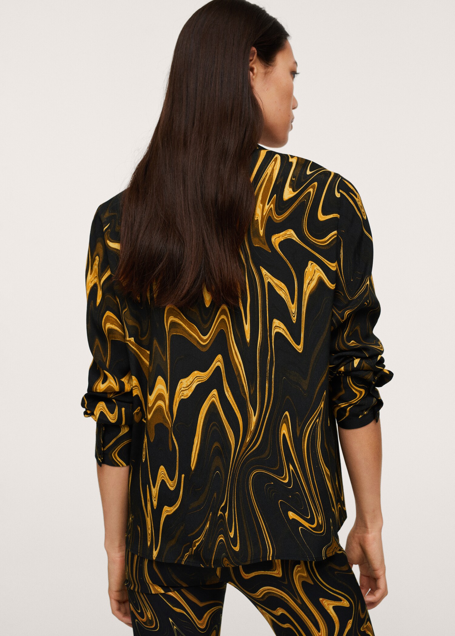 Marble-print blouse - Reverse of the article