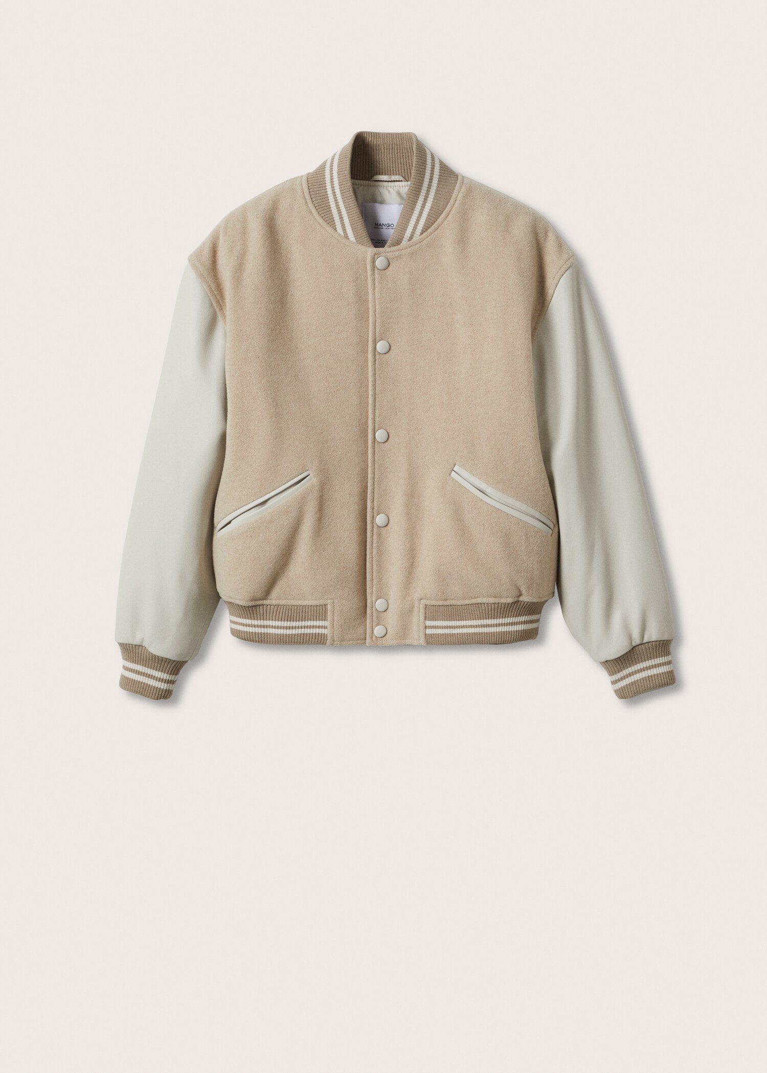Bomber combinada piel lana - Artículo sin modelo