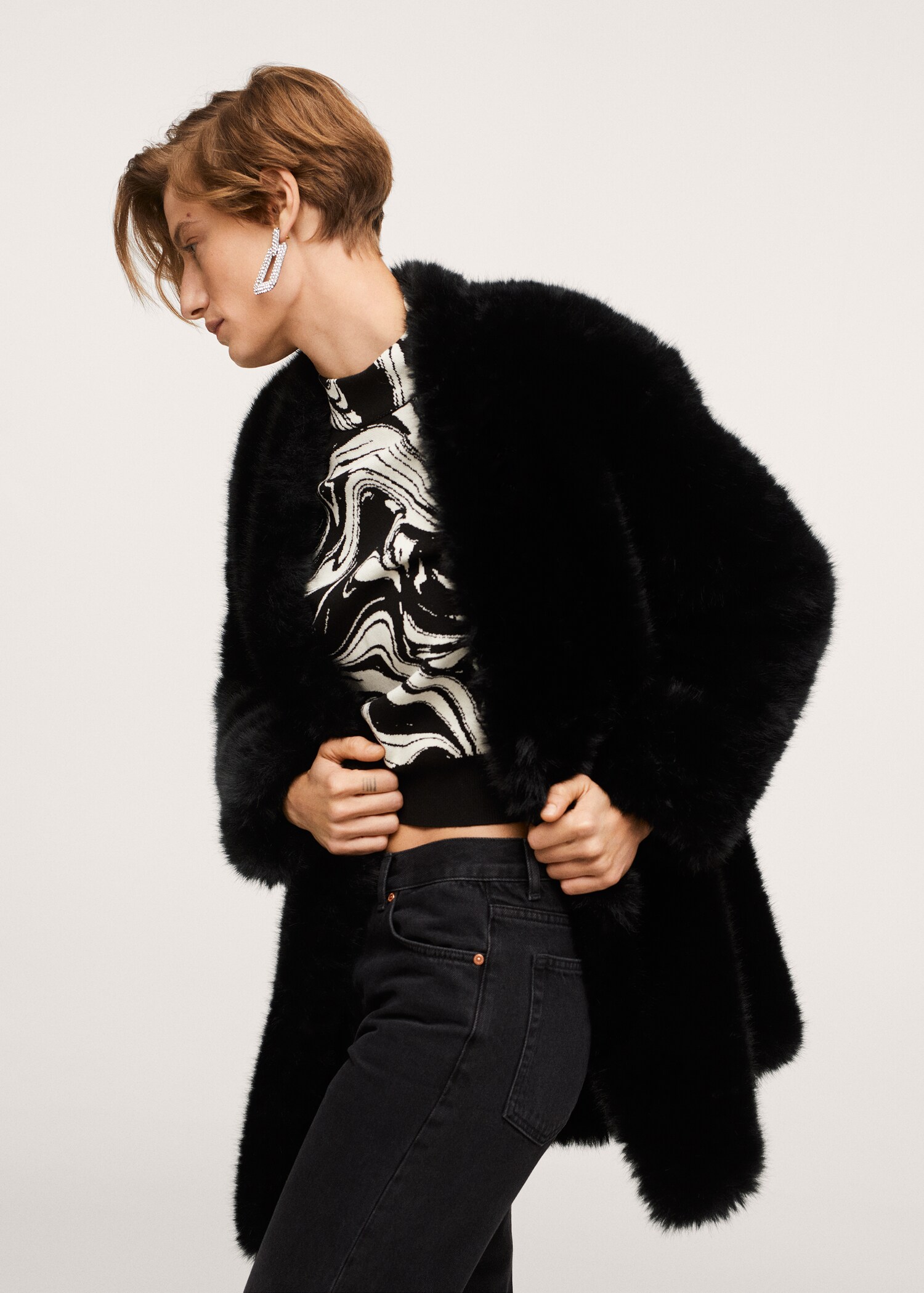 Kožešinový kabát oversize - Detail zboží 3