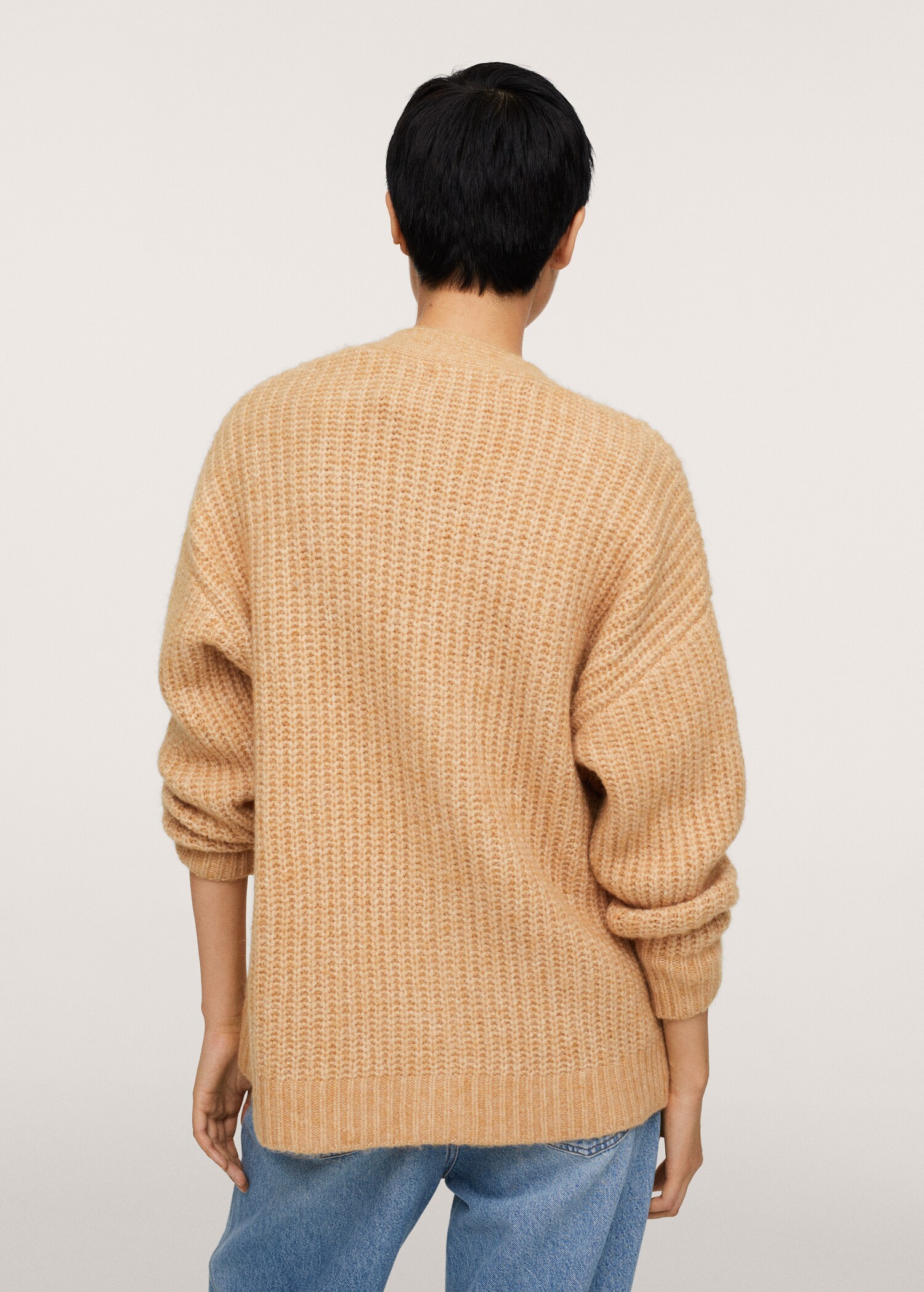 Cardigan punto oversize - Reverso del artículo