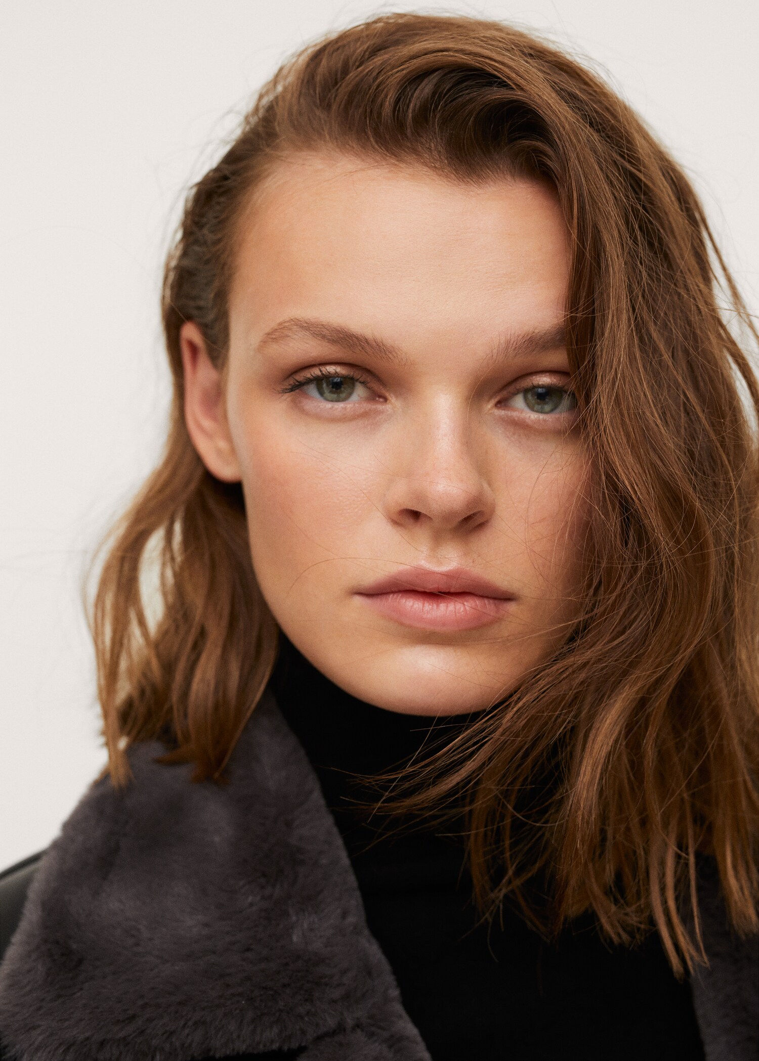 Faux shearling-lined biker jacket - Details of the article 2