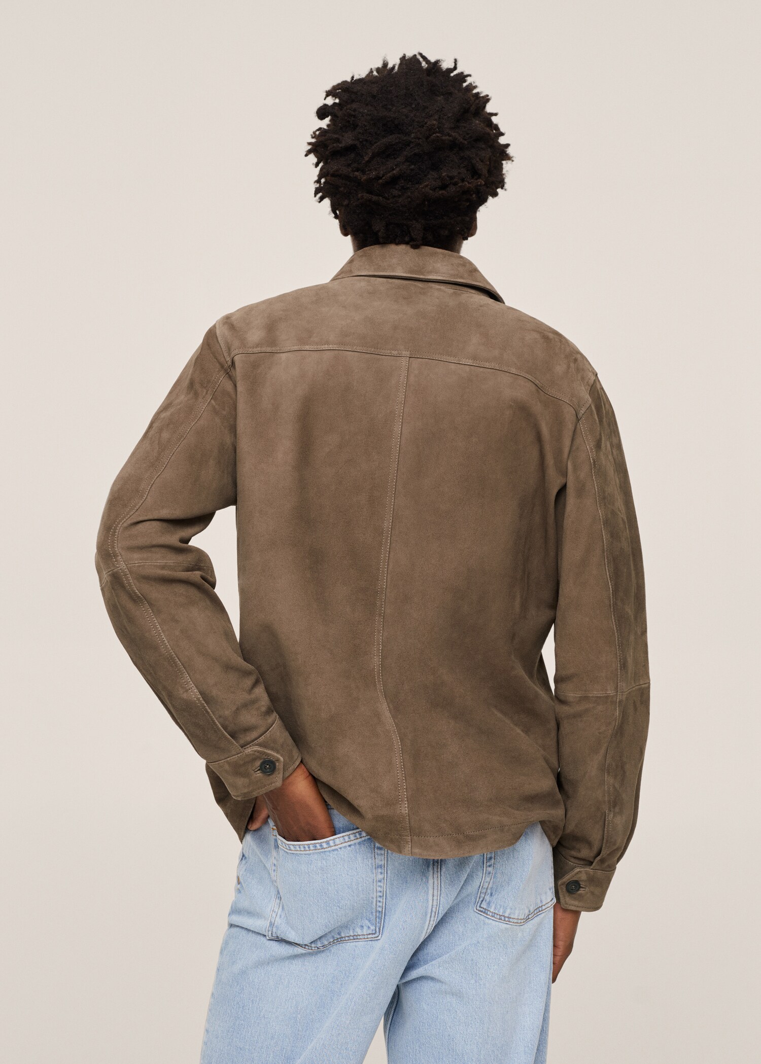 Chaqueta piel bolsillos - Reverso del artículo