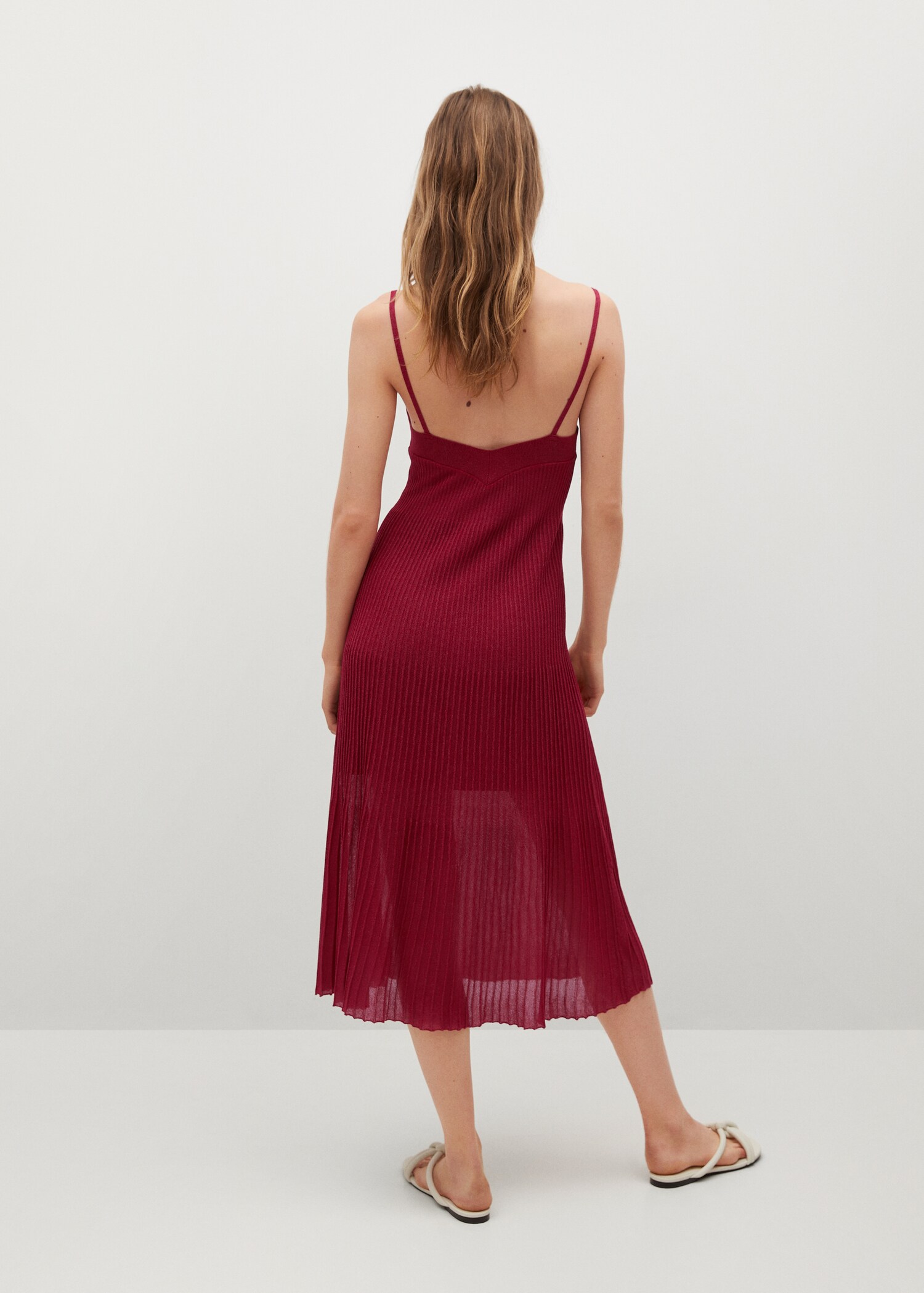 Vestido plisado punto - Reverso del artículo