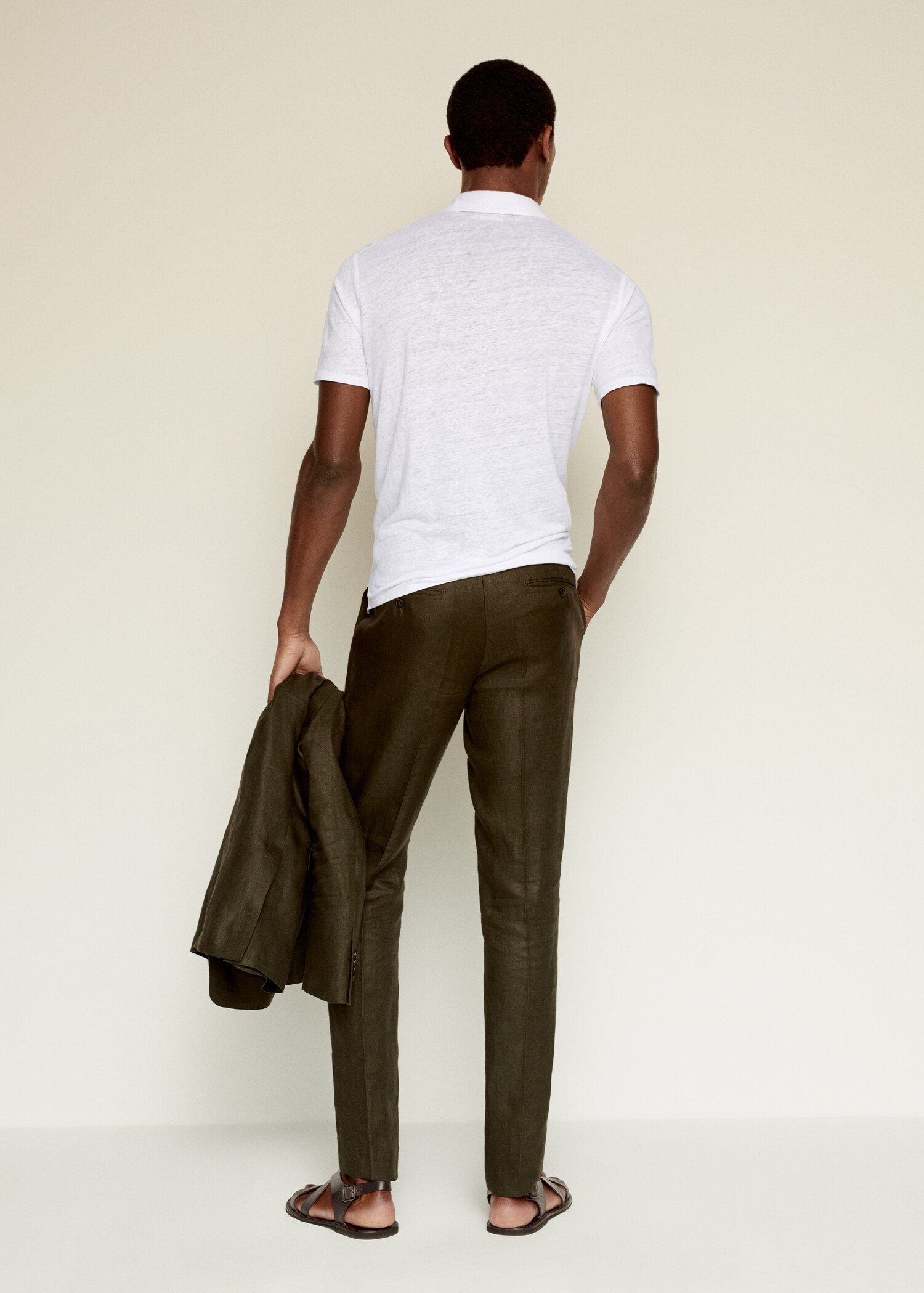 Polo slim fit 100% lino - Reverso del artículo