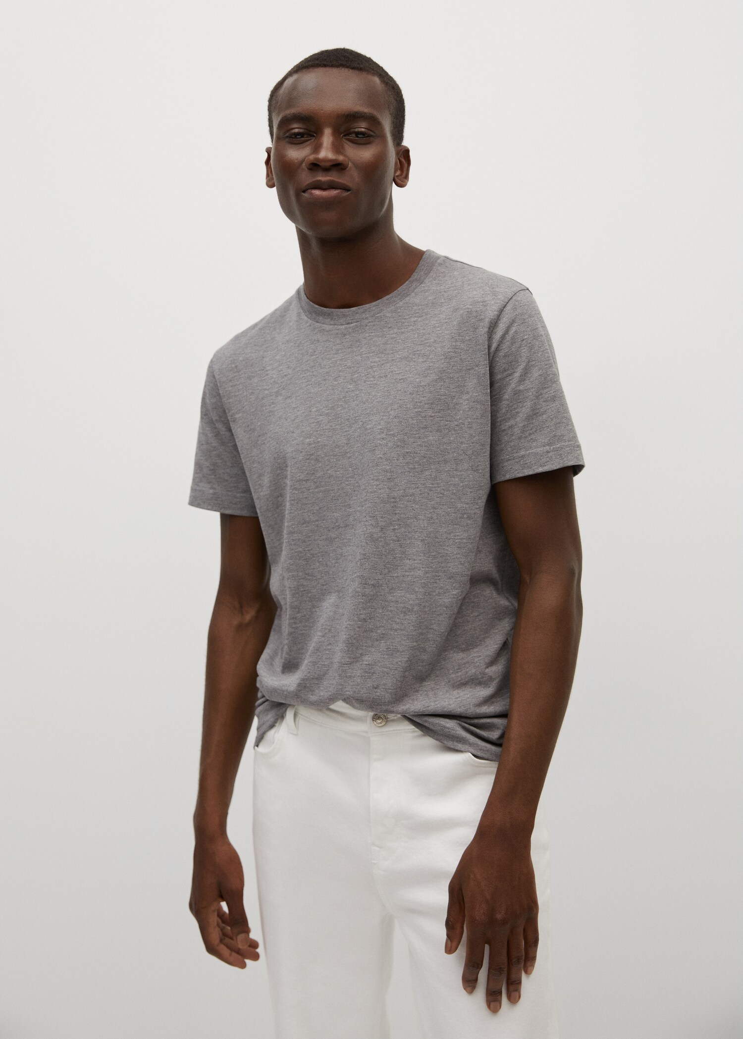 Camiseta básica algodón sostenible - Plano medio