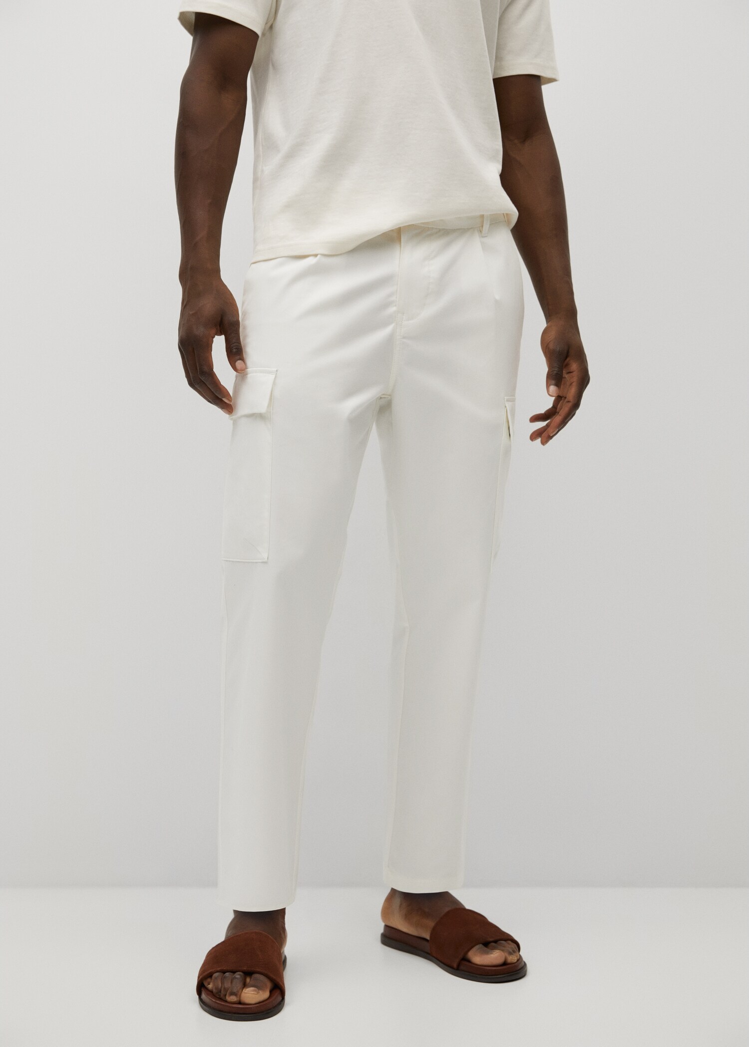Pleated cargo pants - Medium plane