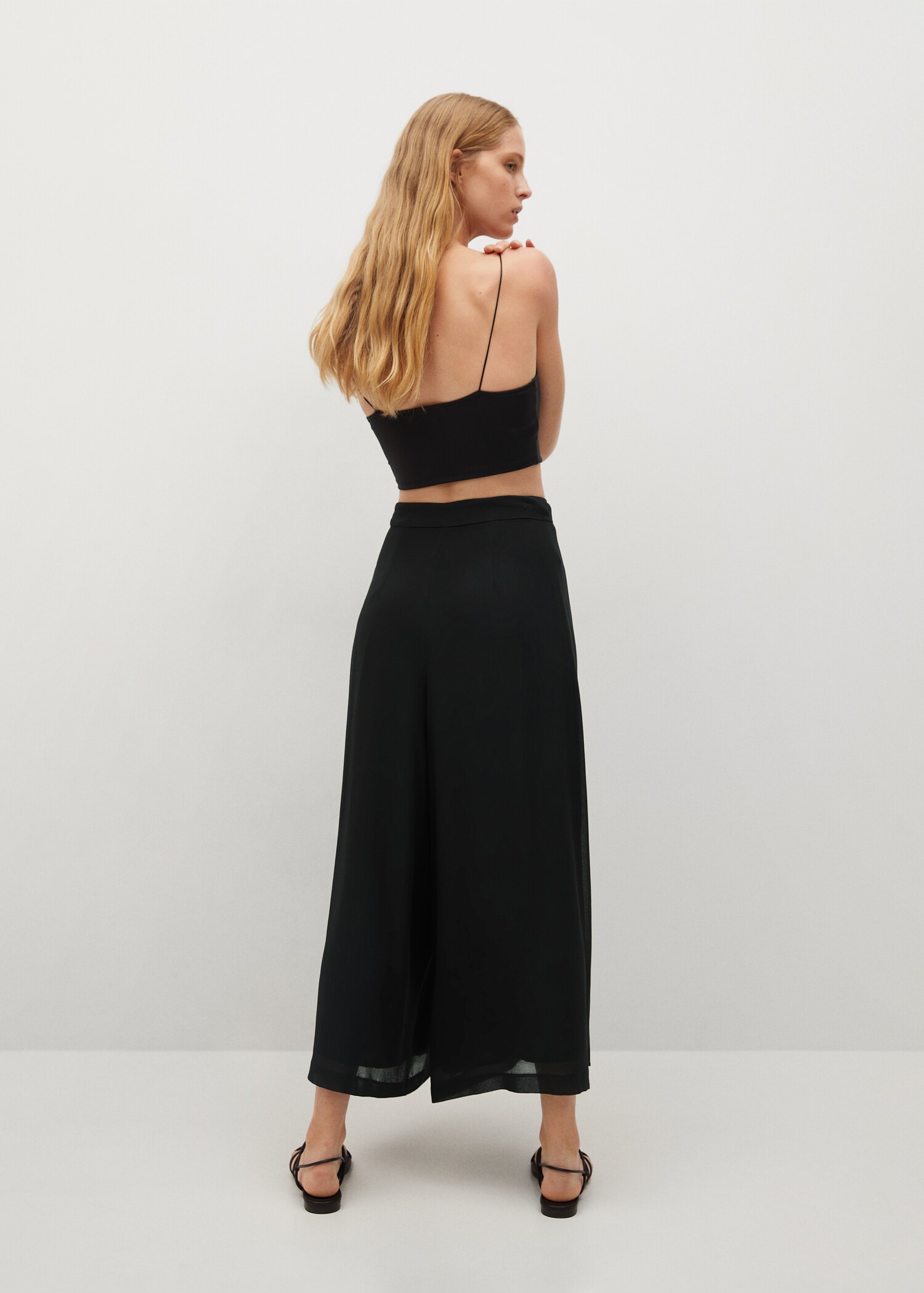 Pantalón culotte pliegues - Reverso del artículo