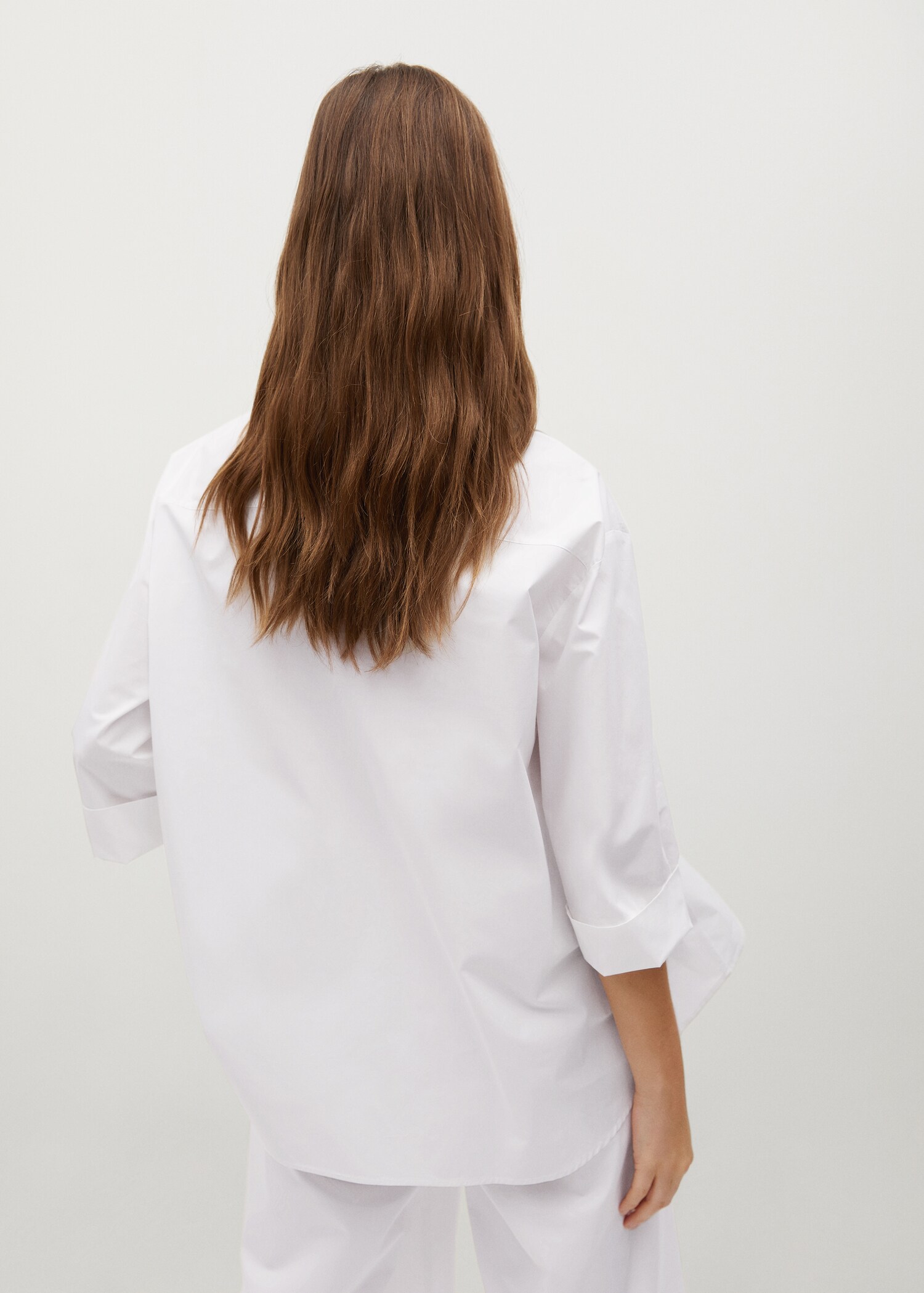 Oversized-Baumwollbluse - Rückseite des Artikels