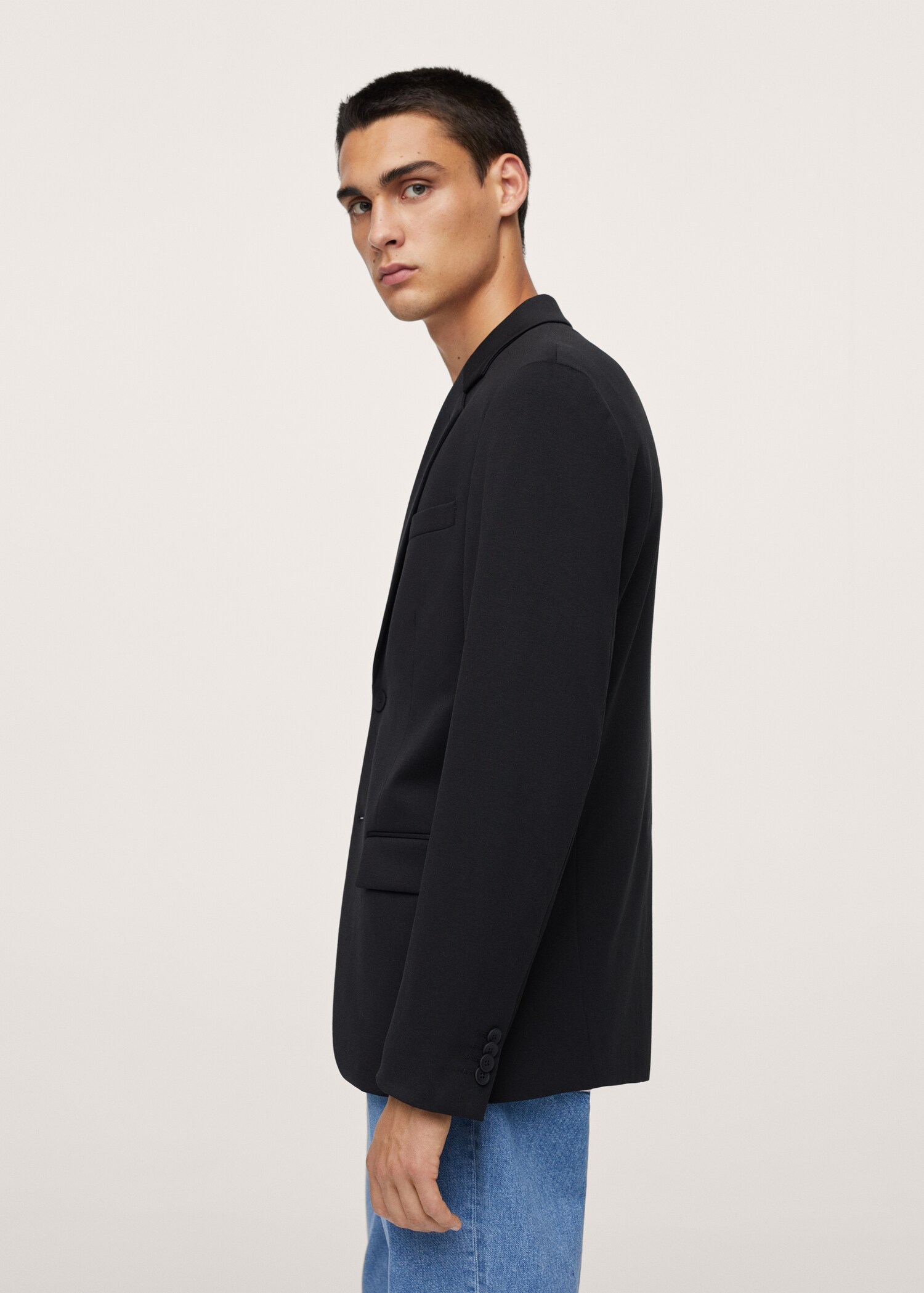 Bavlněné sako slim fit - Detail zboží 1