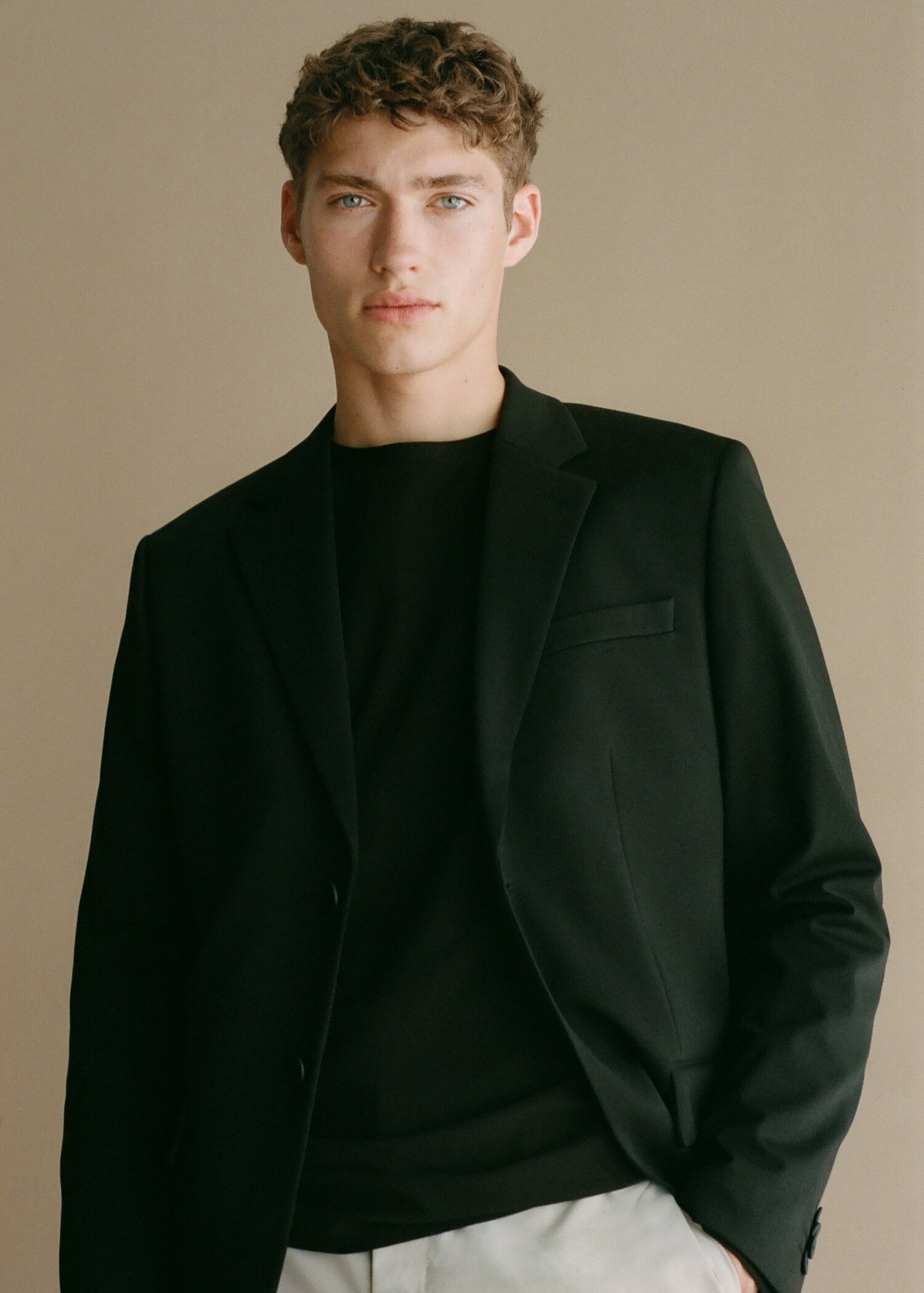 Bavlněné sako slim fit - Detail zboží 5