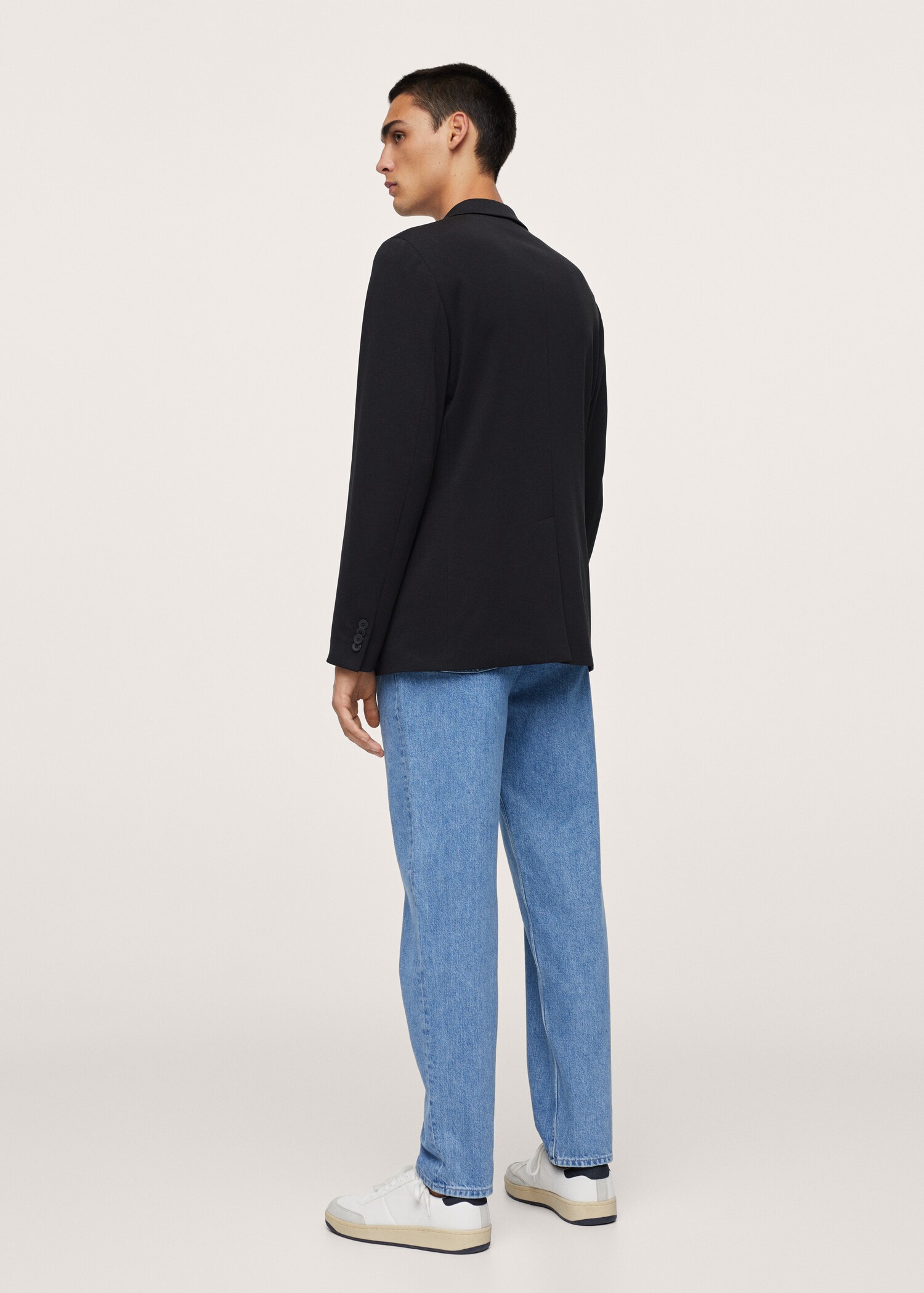 Bavlněné sako slim fit - Zadní strana zboží
