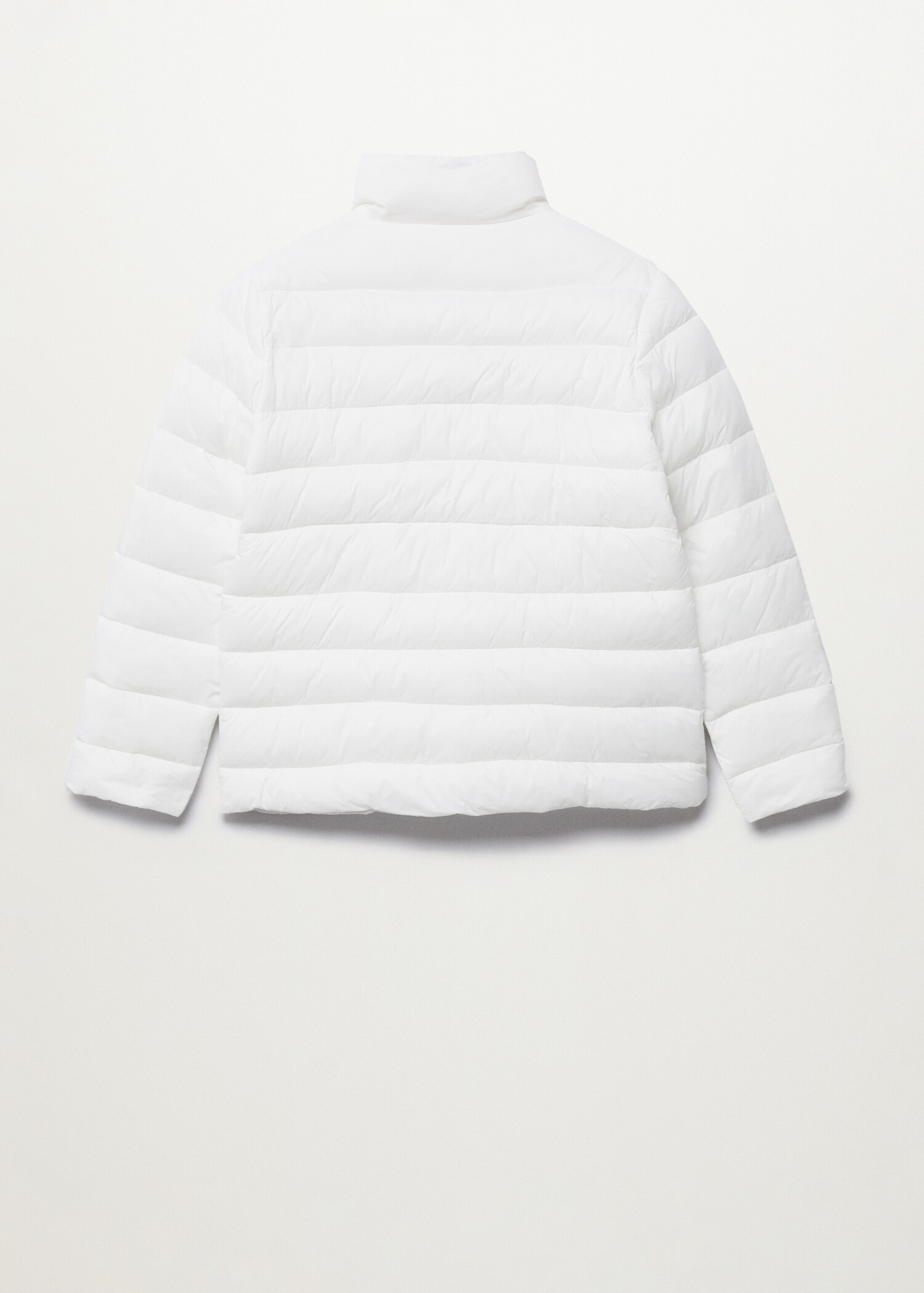 Long collar quilted coat - Reverse of the article