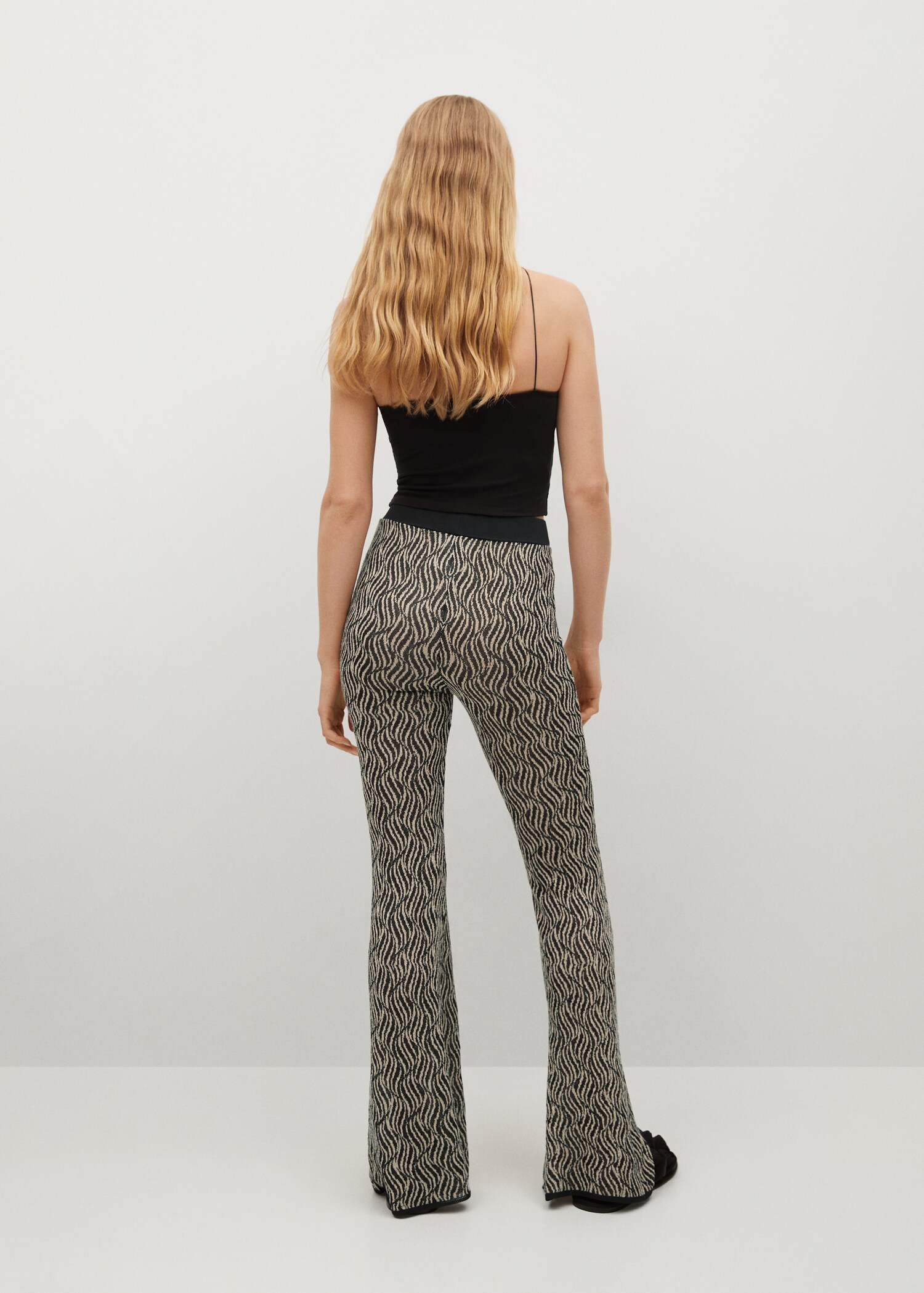 Knitted jacquard trousers - Reverse of the article
