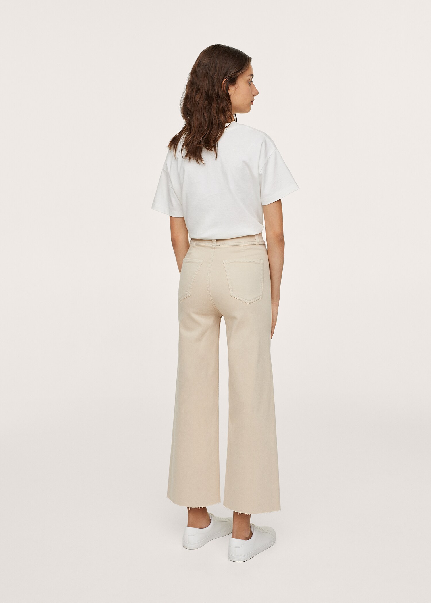 Cropped wide-leg jeans - Medium plane