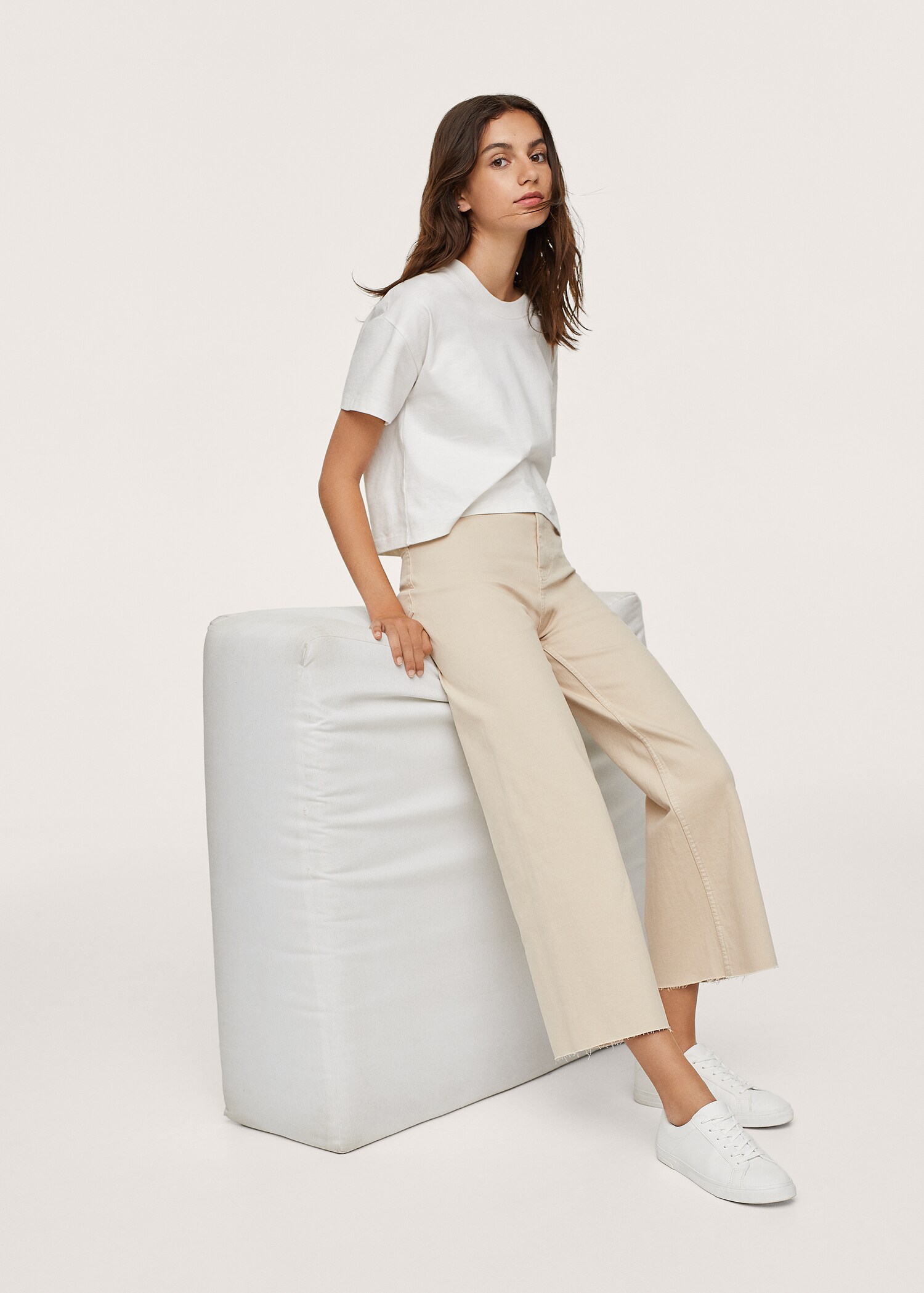Cropped wide-leg jeans - Details of the article 1