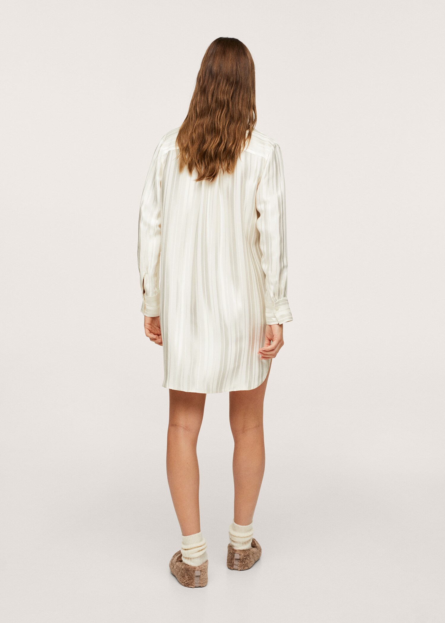 Camisón satinado rayas - Reverso del artículo