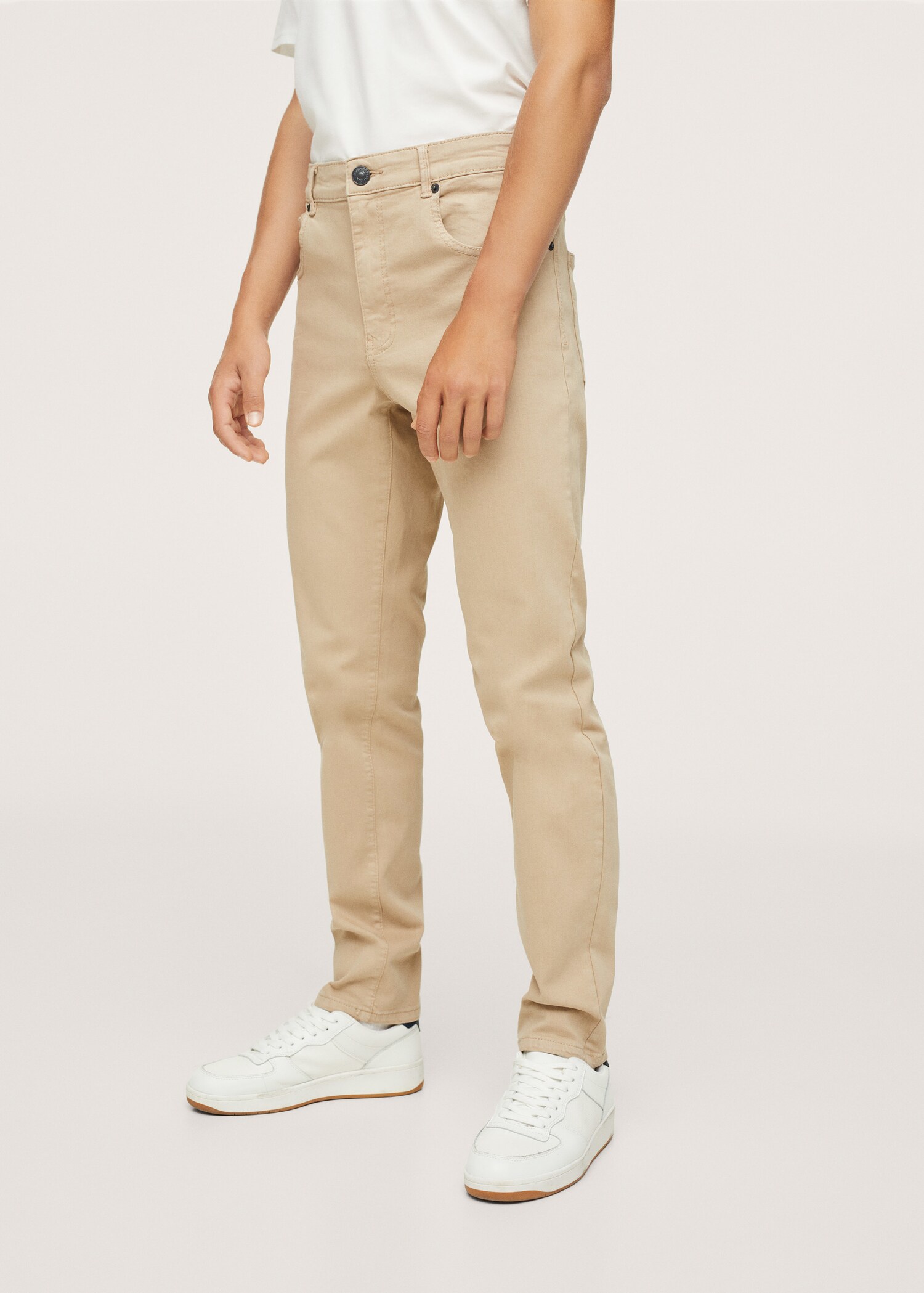 Bavlněné kalhoty regular fit - Náhled ve středové rovině