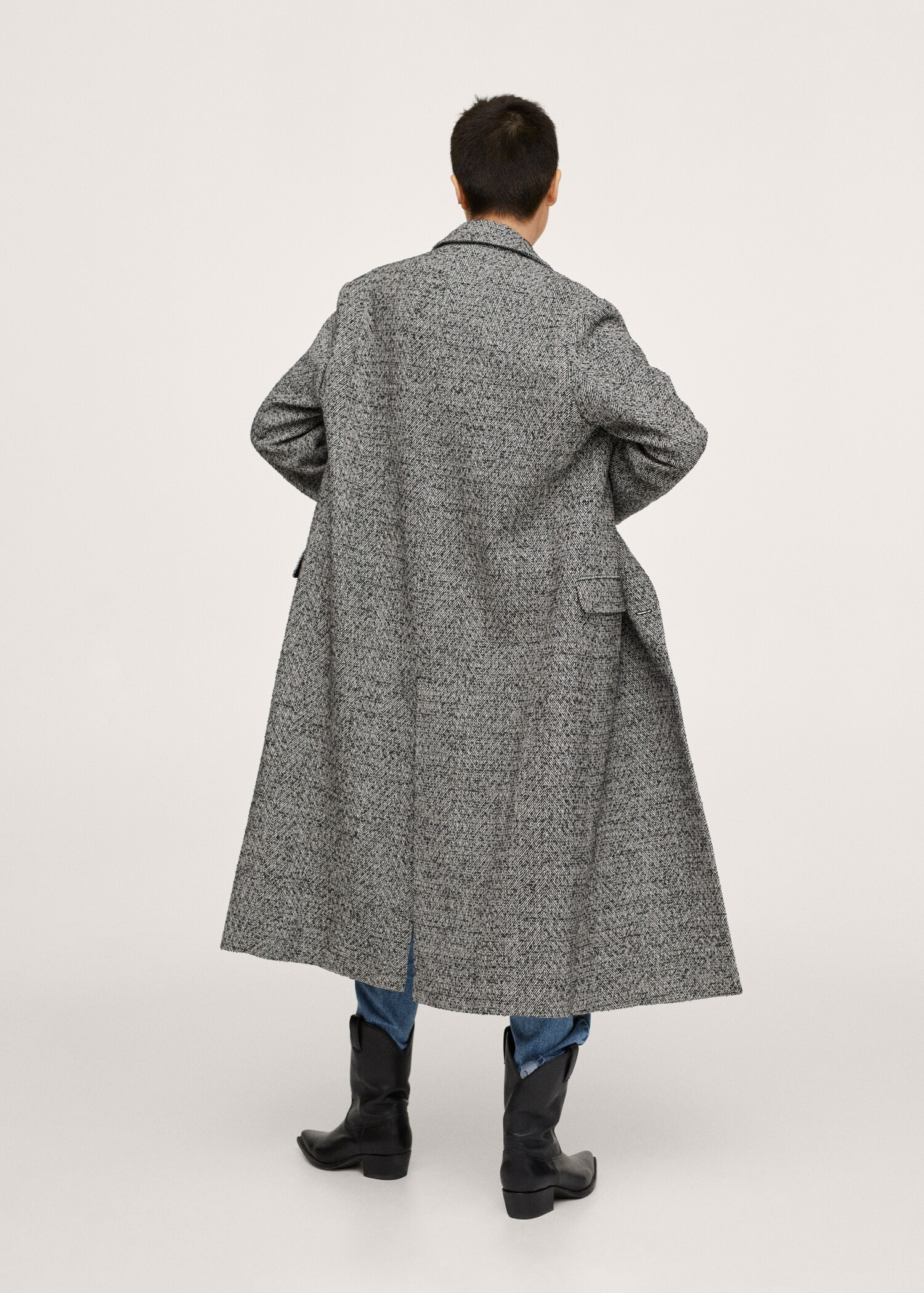 Abrigo lana oversize - Reverso del artículo