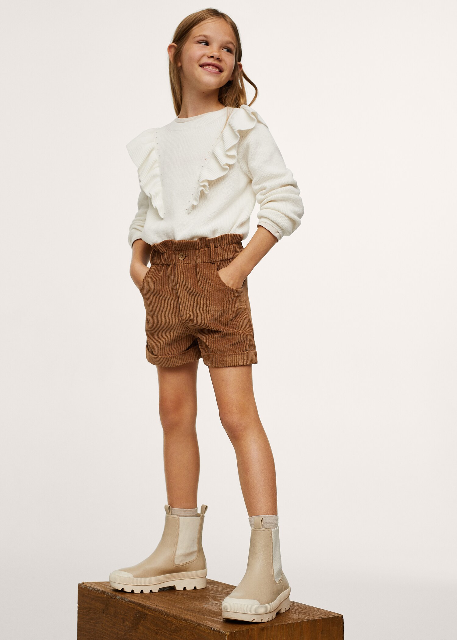 Paperbag-Shorts aus Cord - Detail des Artikels 2