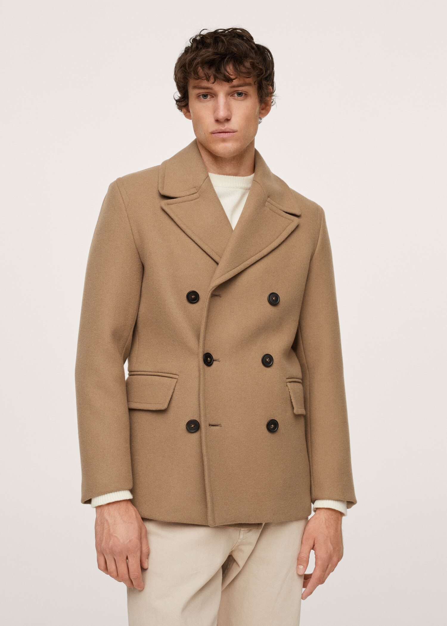 Recycled woollen coat - Medium plane