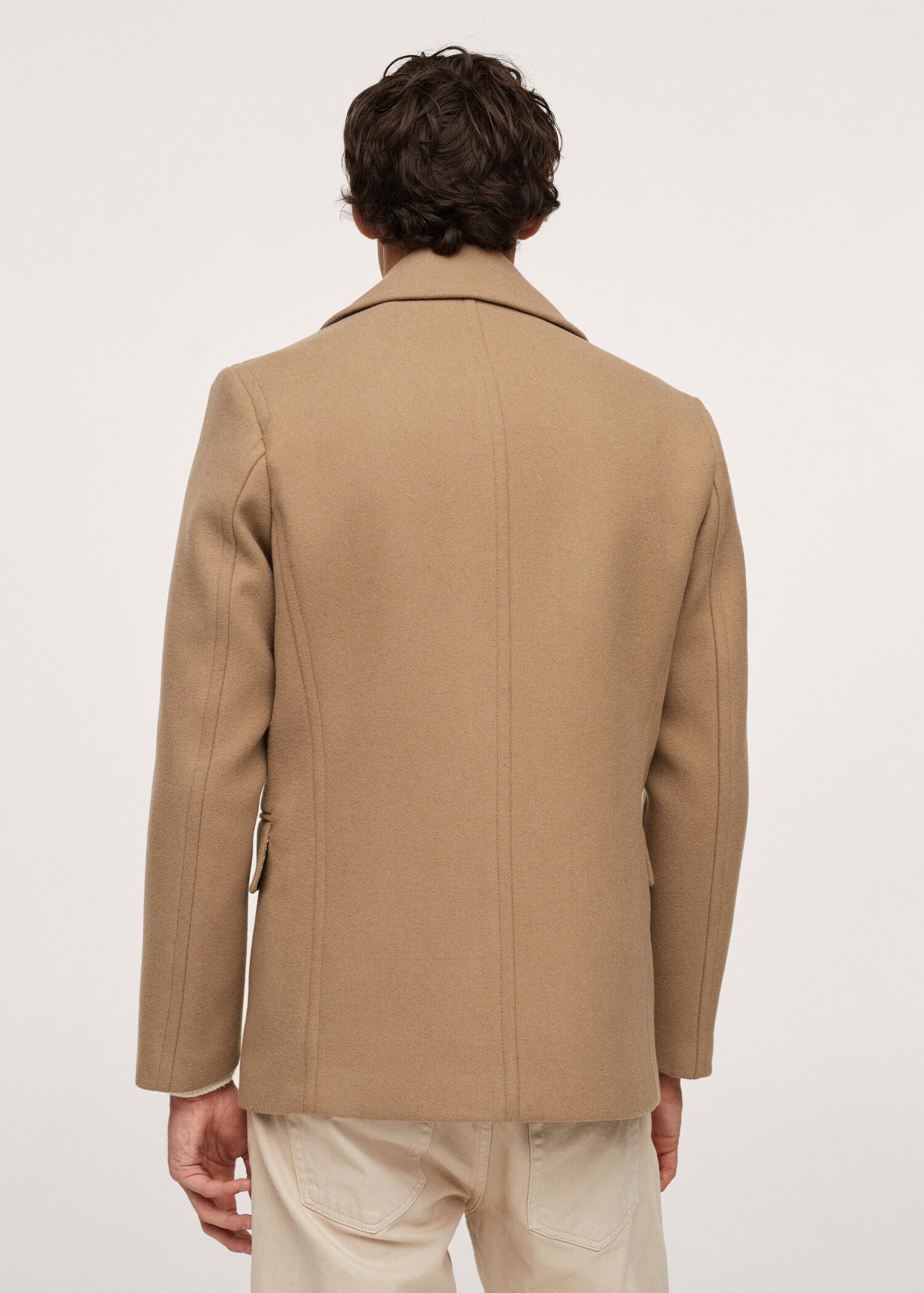 Recycled woollen coat - Reverse of the article