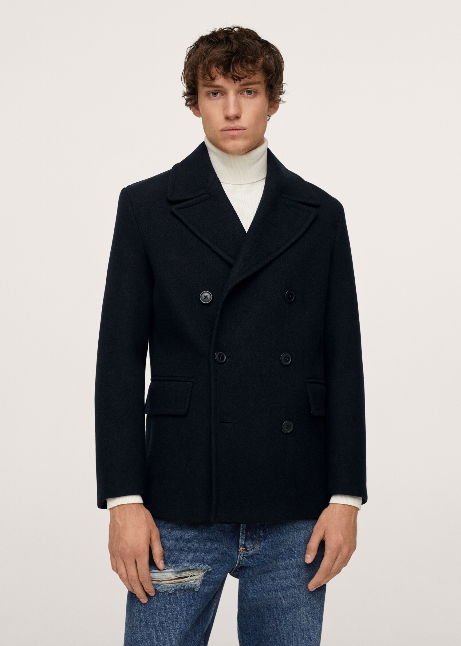 Recycled woollen coat - Medium plane