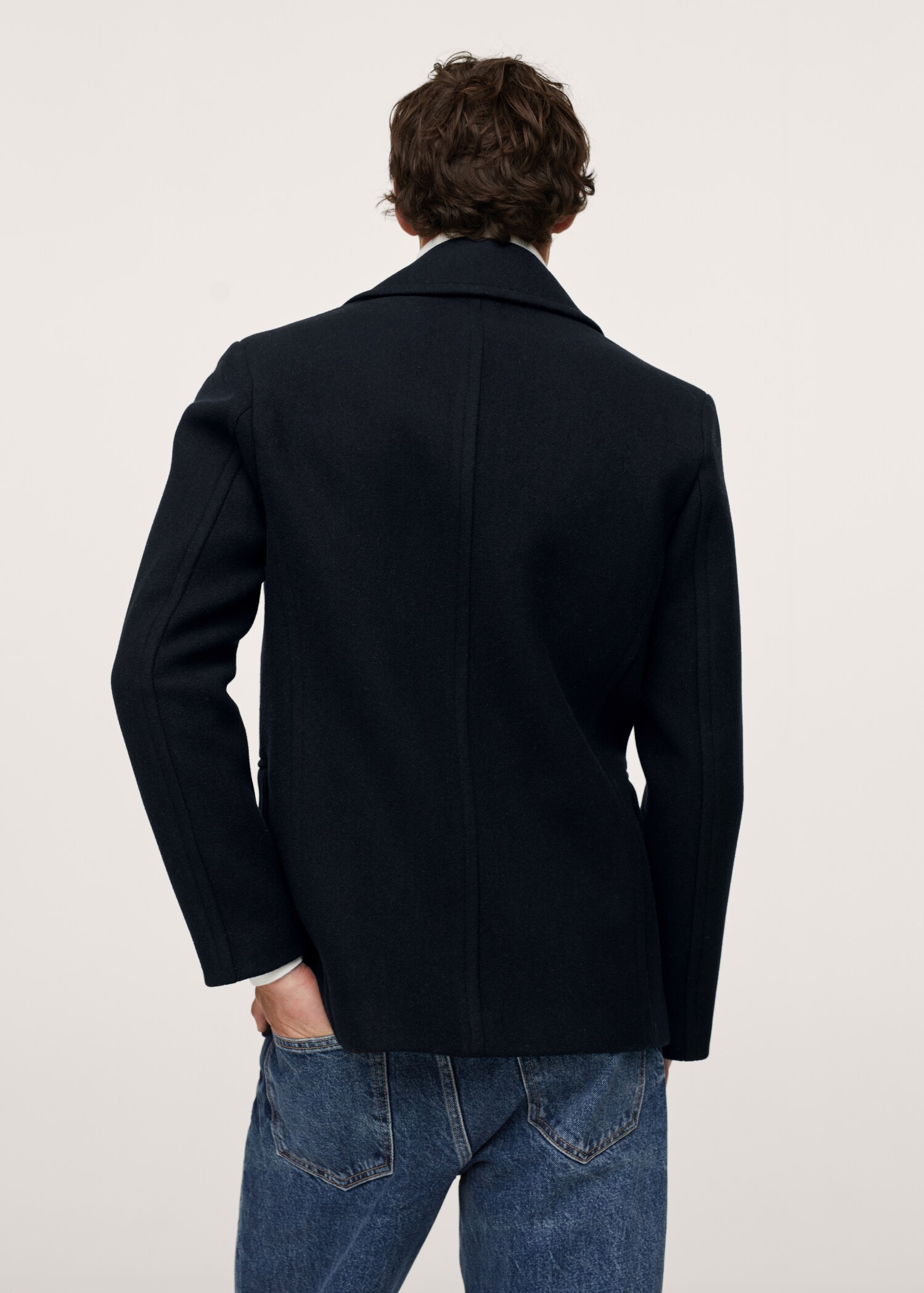 Recycled woollen coat - Reverse of the article