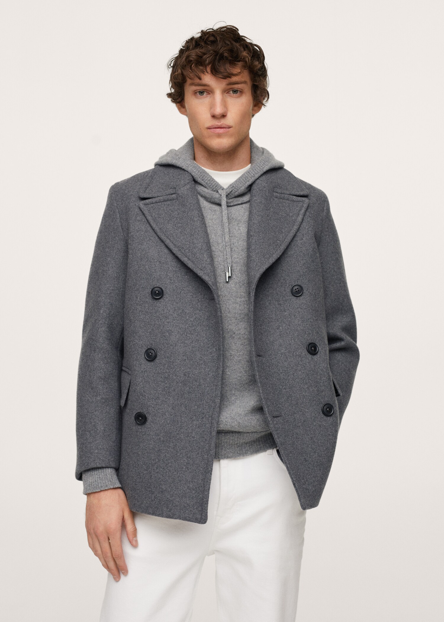 Recycled woollen coat - Medium plane