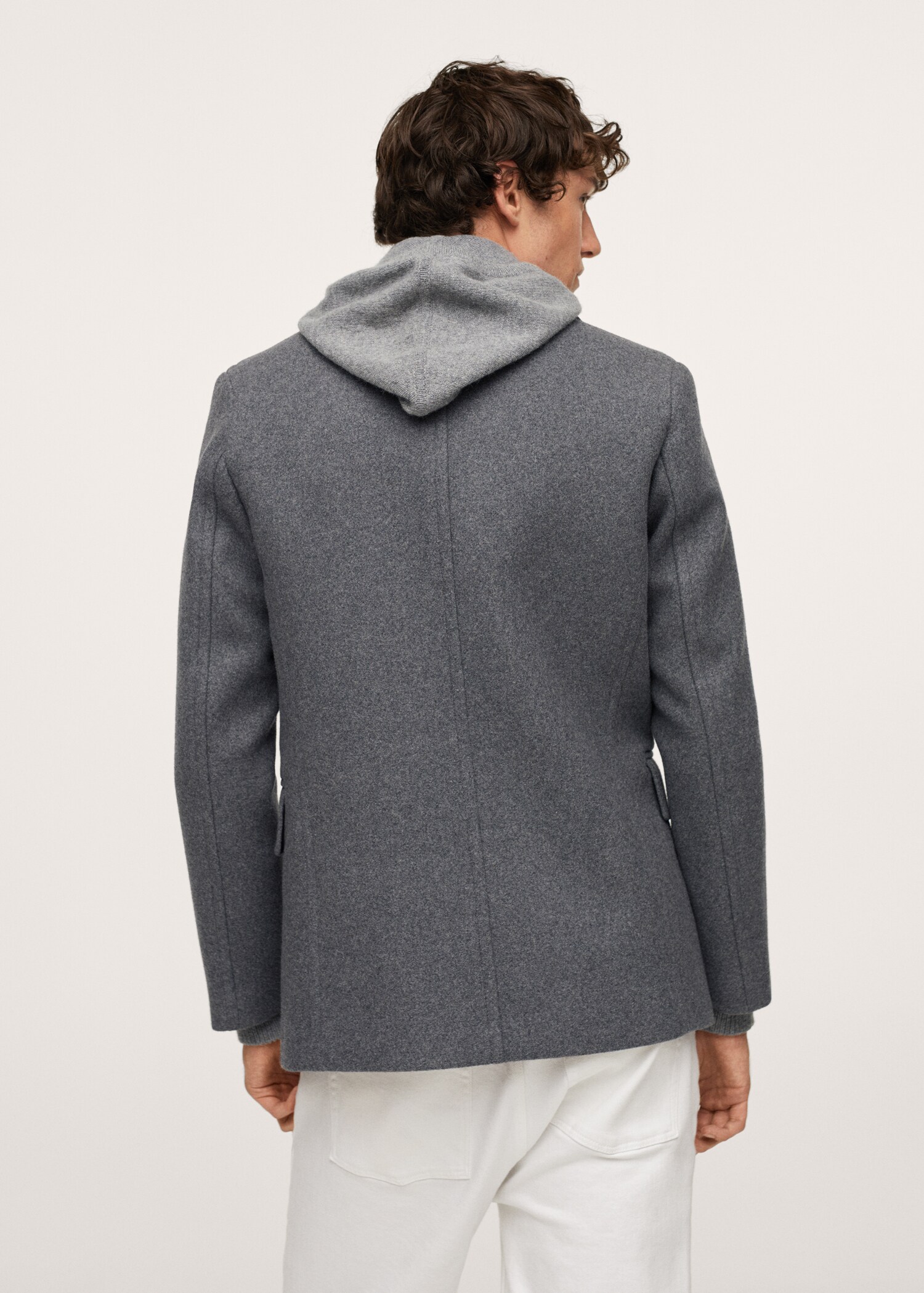 Recycled woollen coat - Reverse of the article