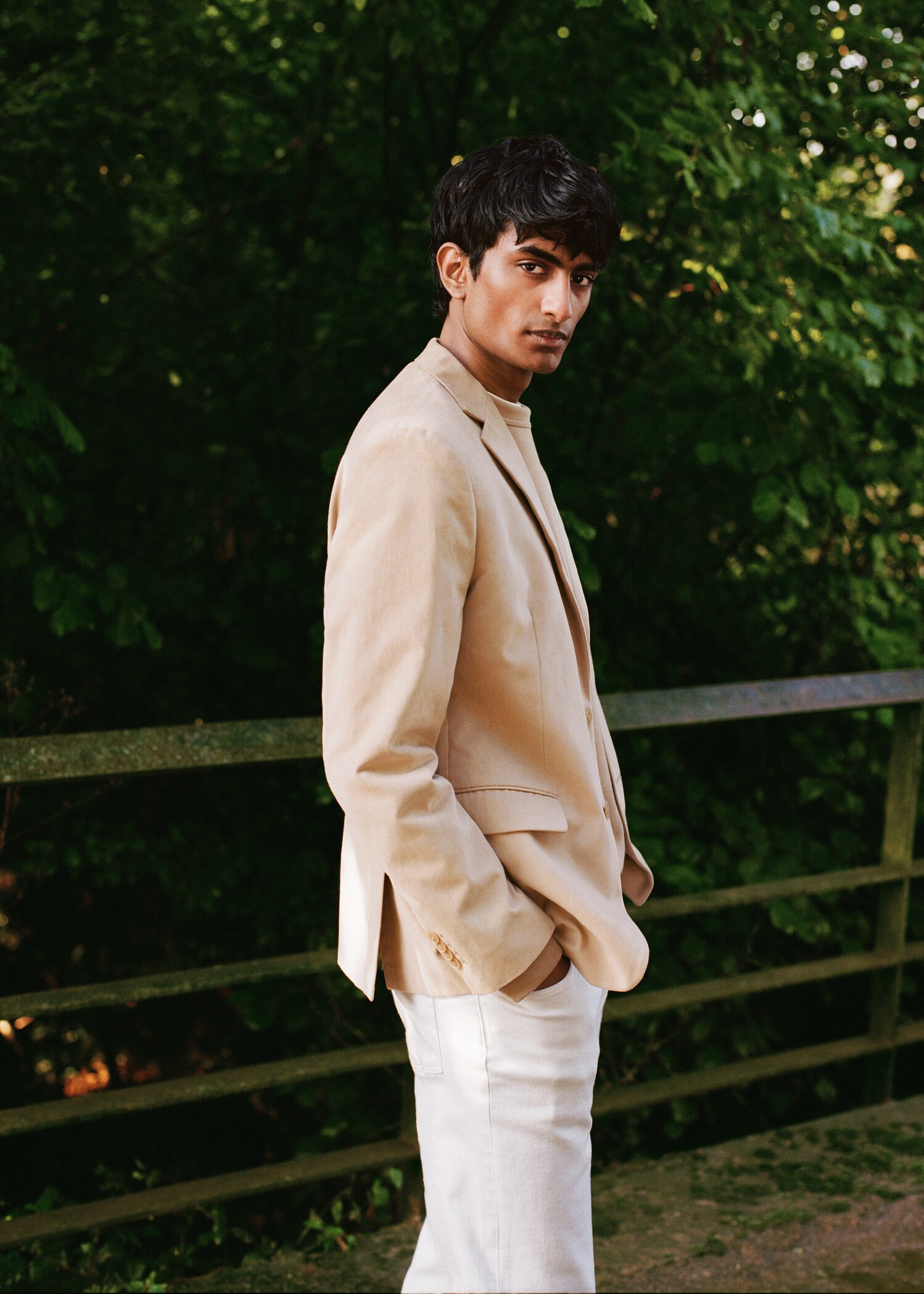 Blazer med tekstur, slim-fit - Artikkeldetalj 5