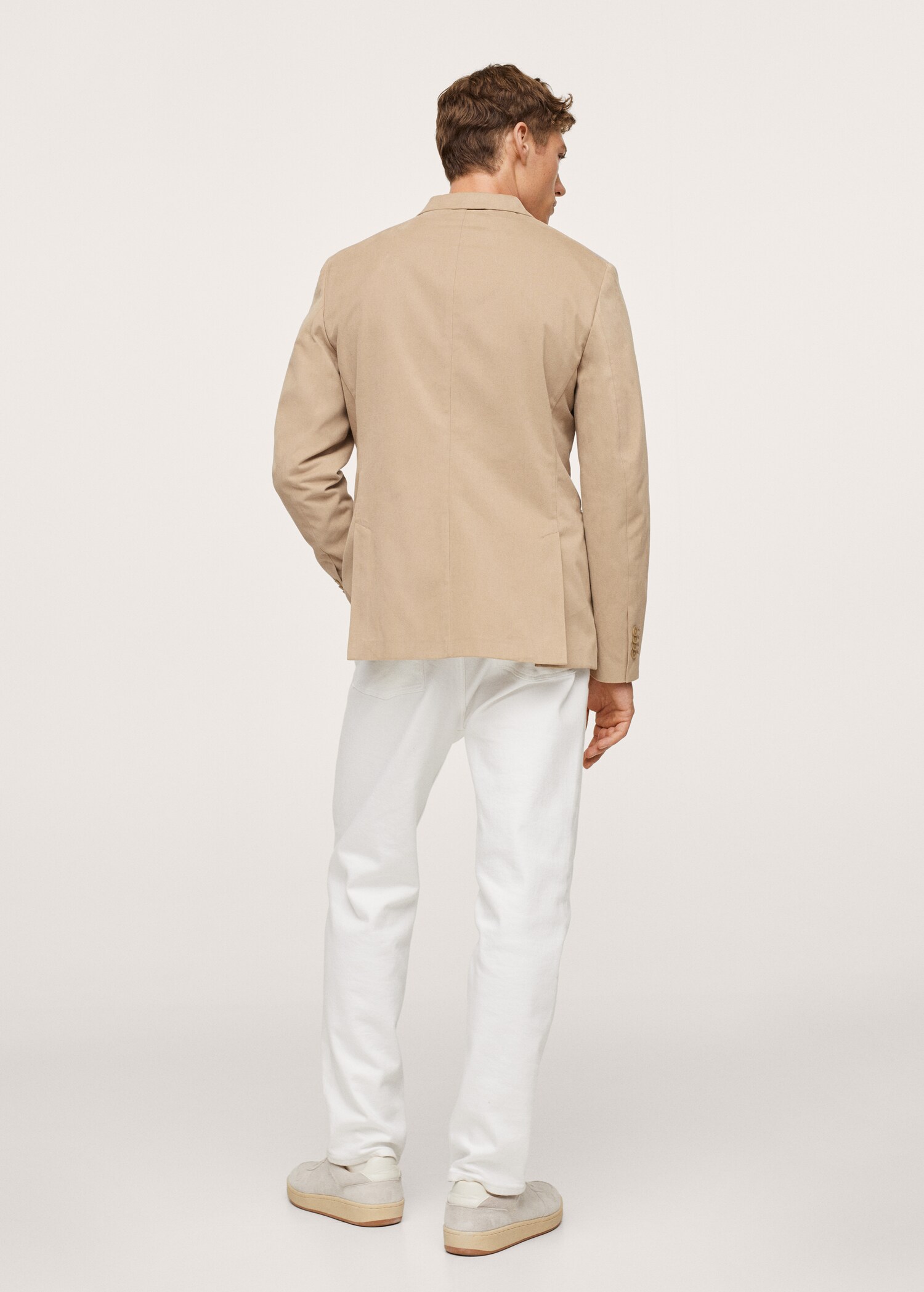 Blazer med tekstur, slim-fit - Baksiden av artikkelen