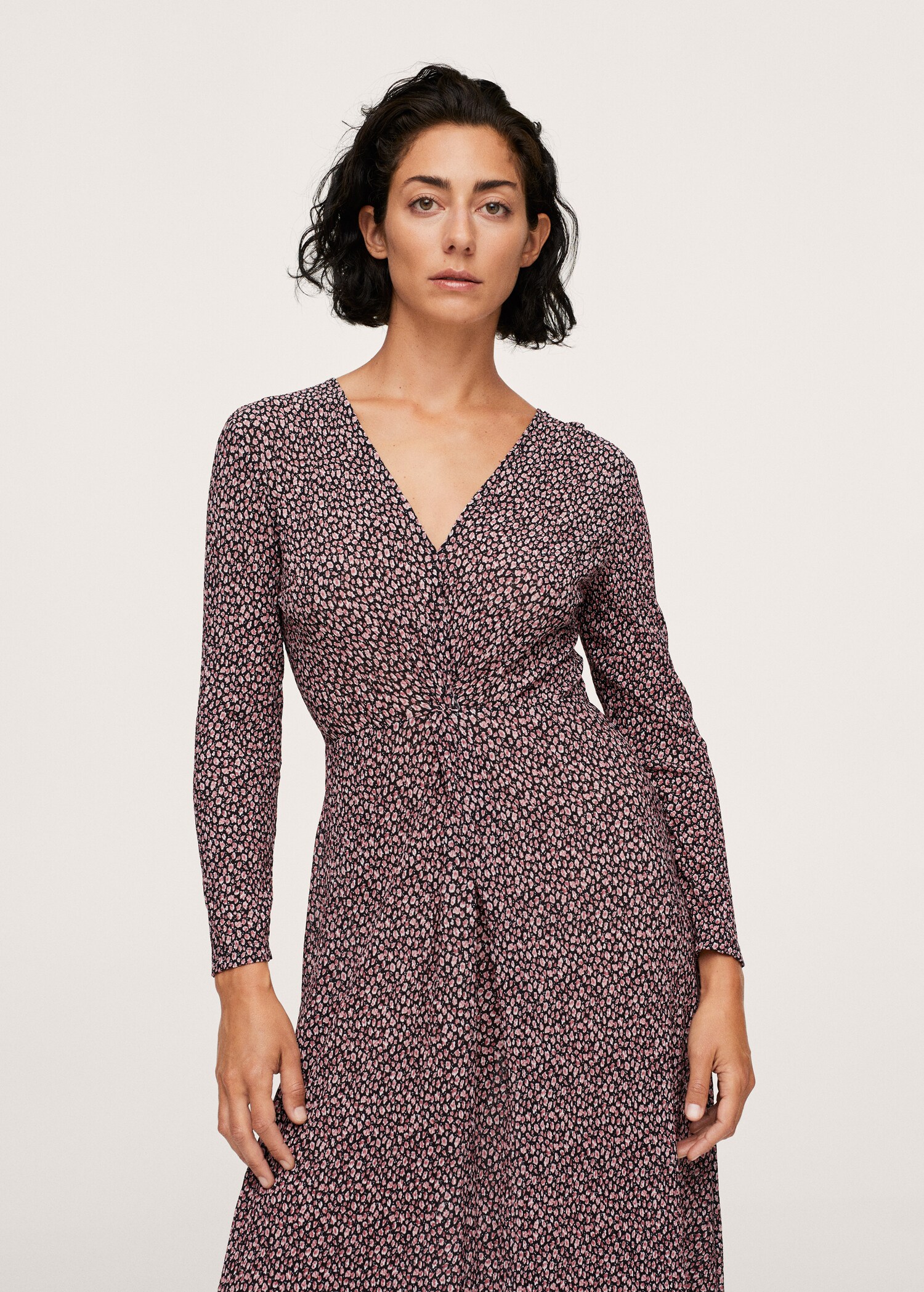 Vestido textura estampado - Plano medio