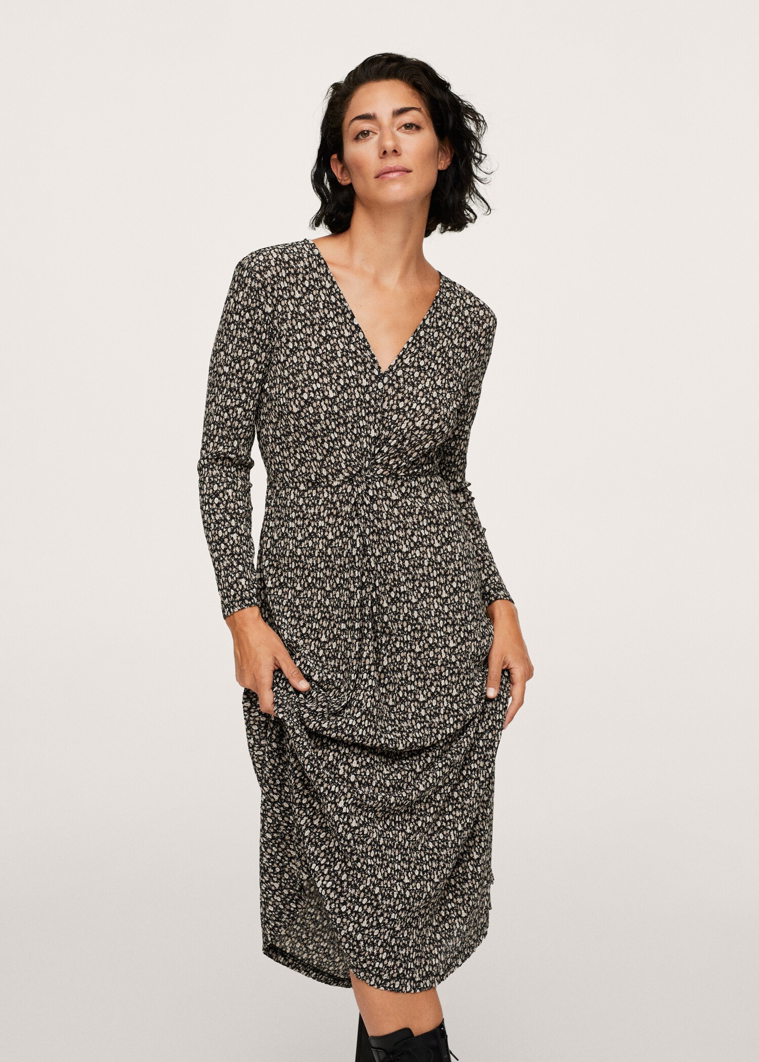 Vestido textura estampado - Plano medio