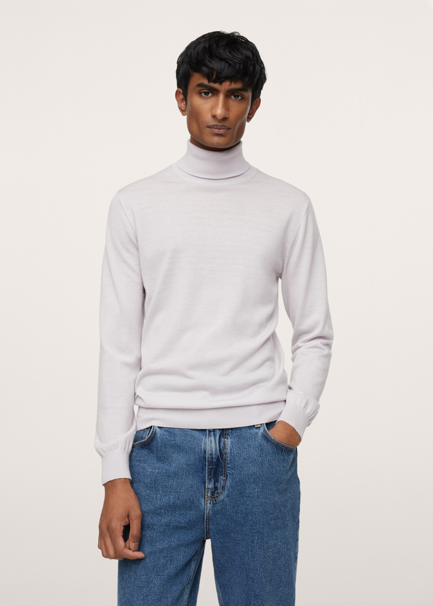 Turtleneck wool sweater - Medium plane