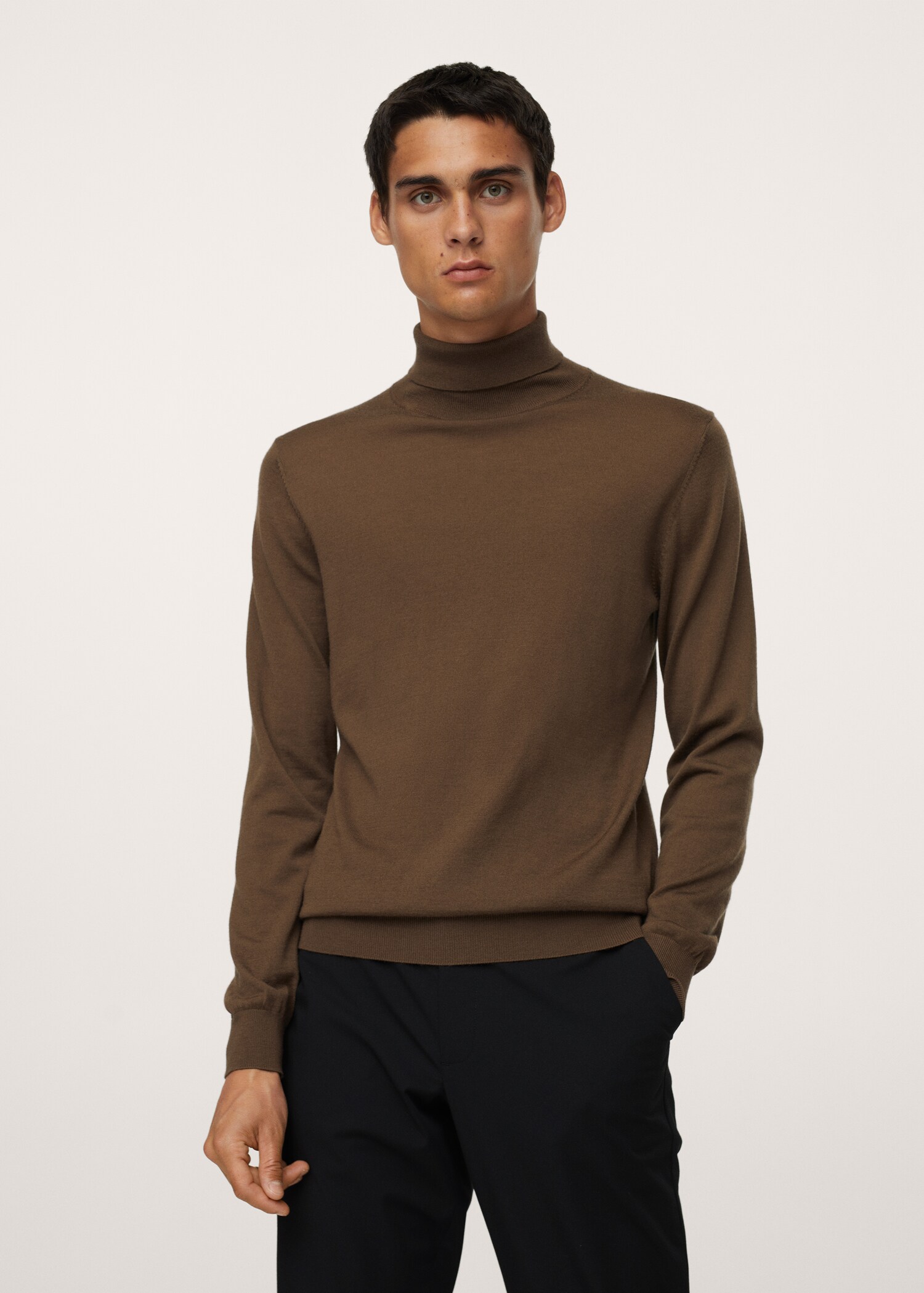 Turtleneck wool sweater - Medium plane