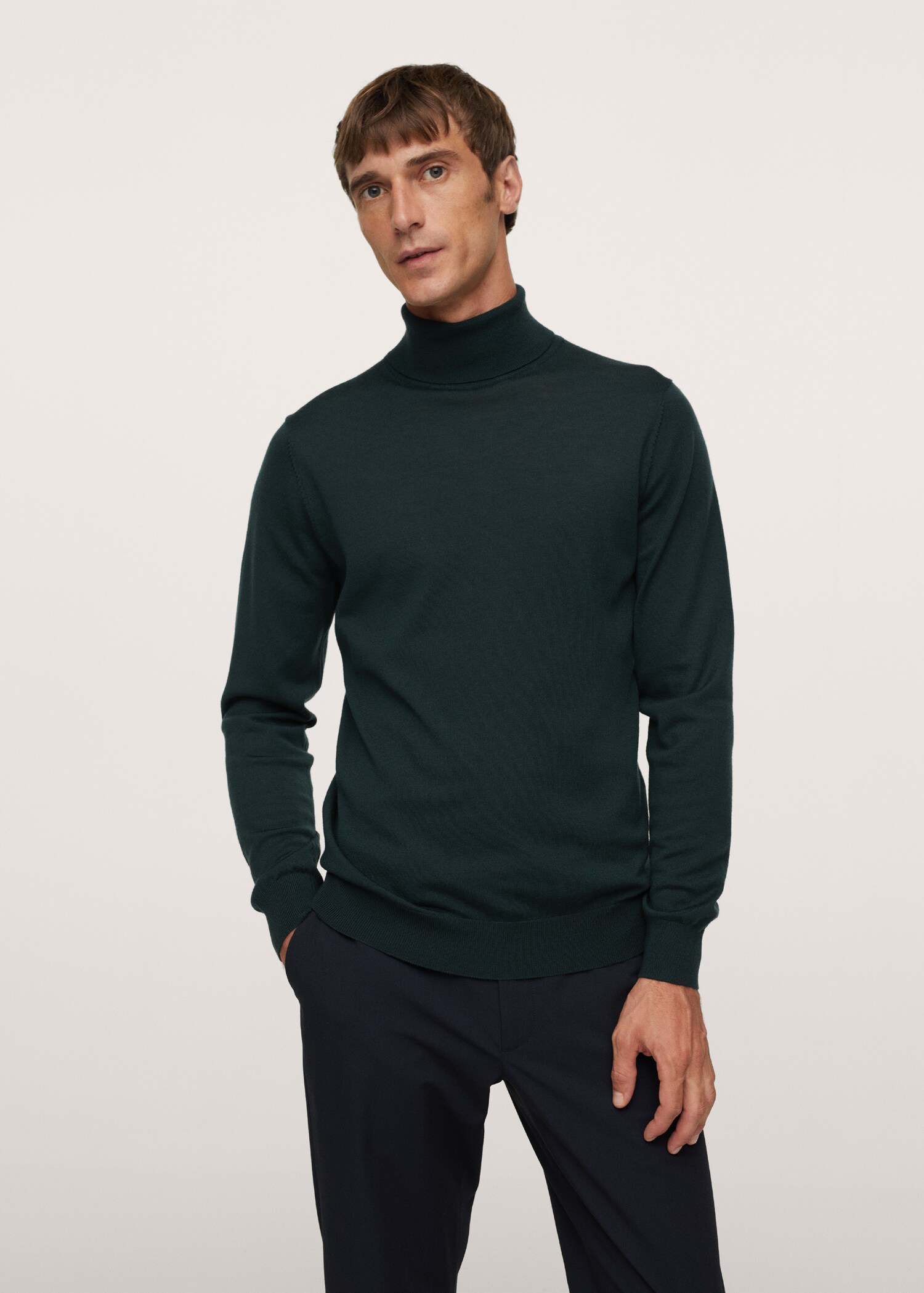 Turtleneck wool sweater - Medium plane