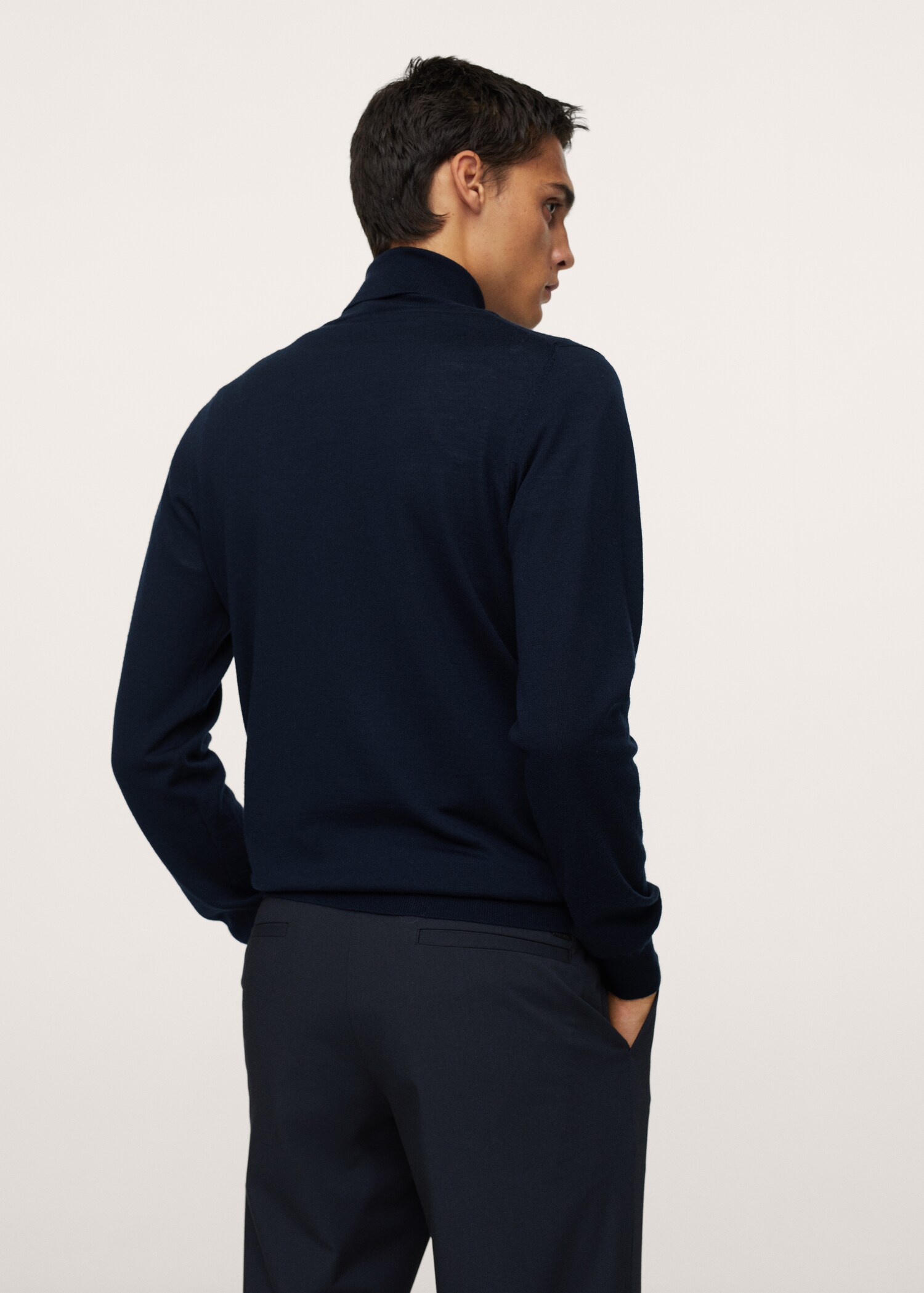 Turtleneck wool sweater - Reverse of the article