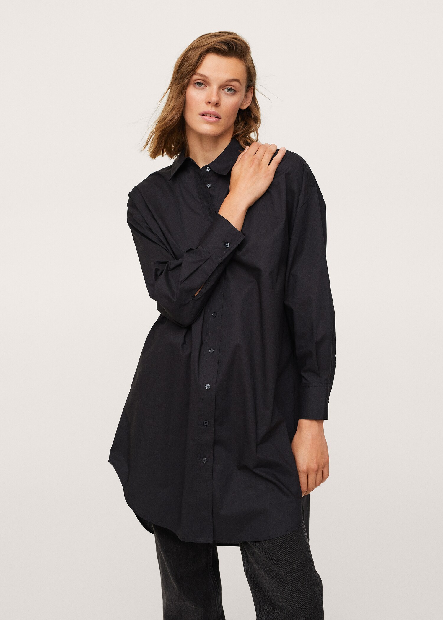 Cotton long shirt - Medium plane